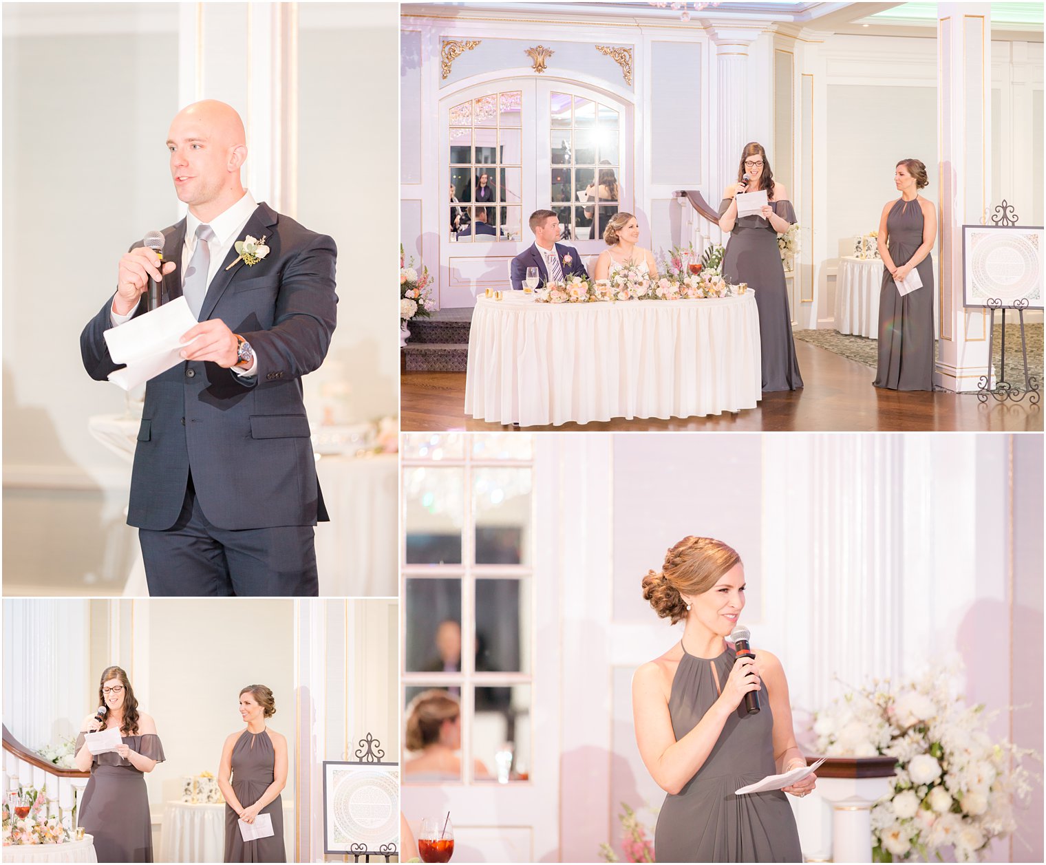 Toasts during wedding reception at The Mill at Lakeside Manor in Spring Lake NJ