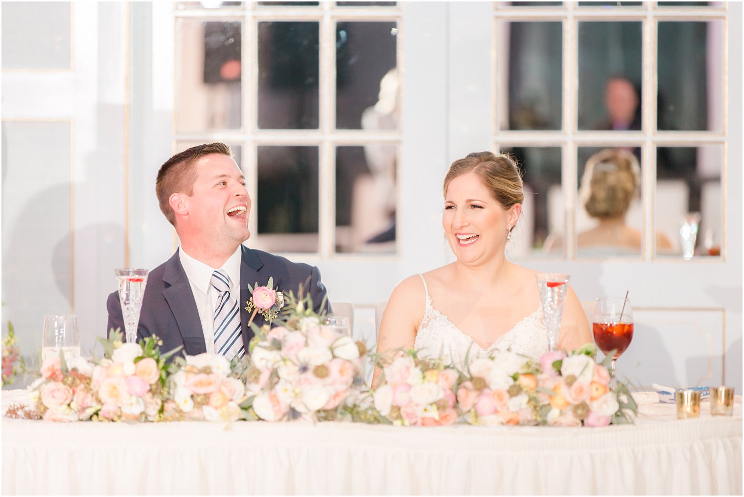 Toasts during Wedding reception at The Mill at Lakeside Manor in Spring Lake NJ