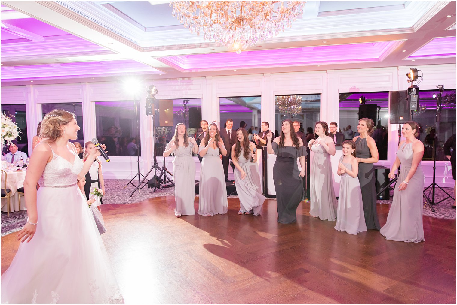 Guests dancing during wedding reception at The Mill at Lakeside Manor in Spring Lake NJ