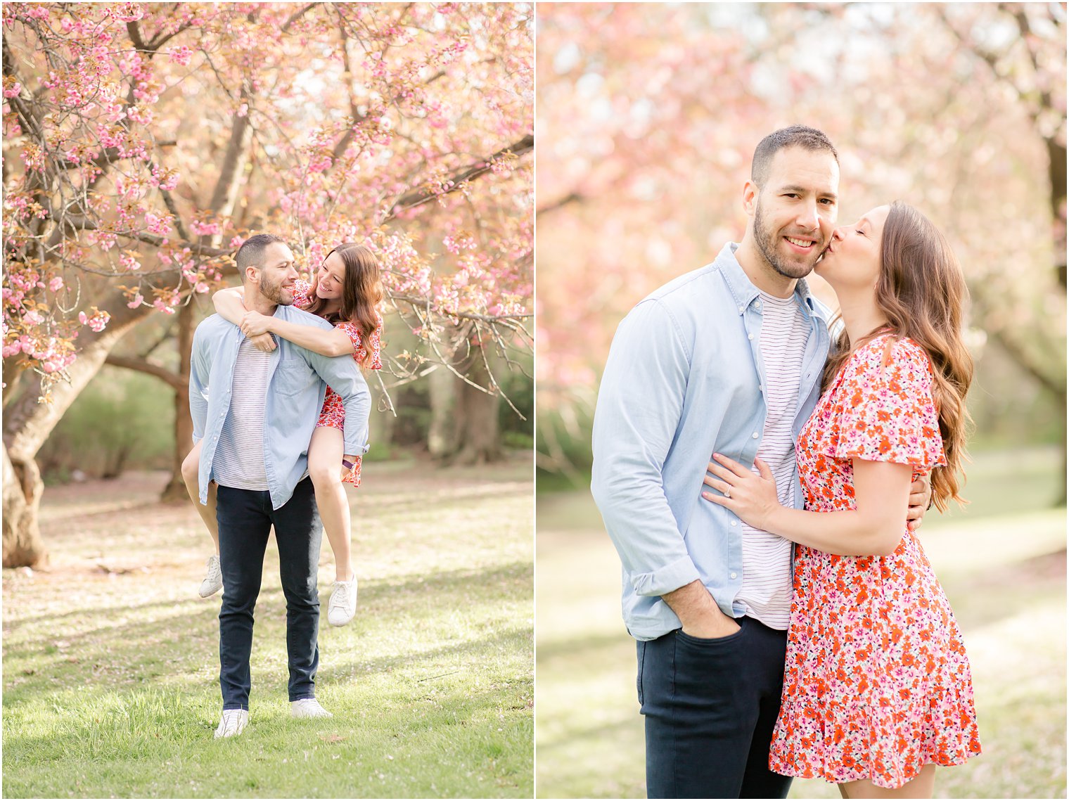 Cute couple at Branch Brook Park in Newark NJ 