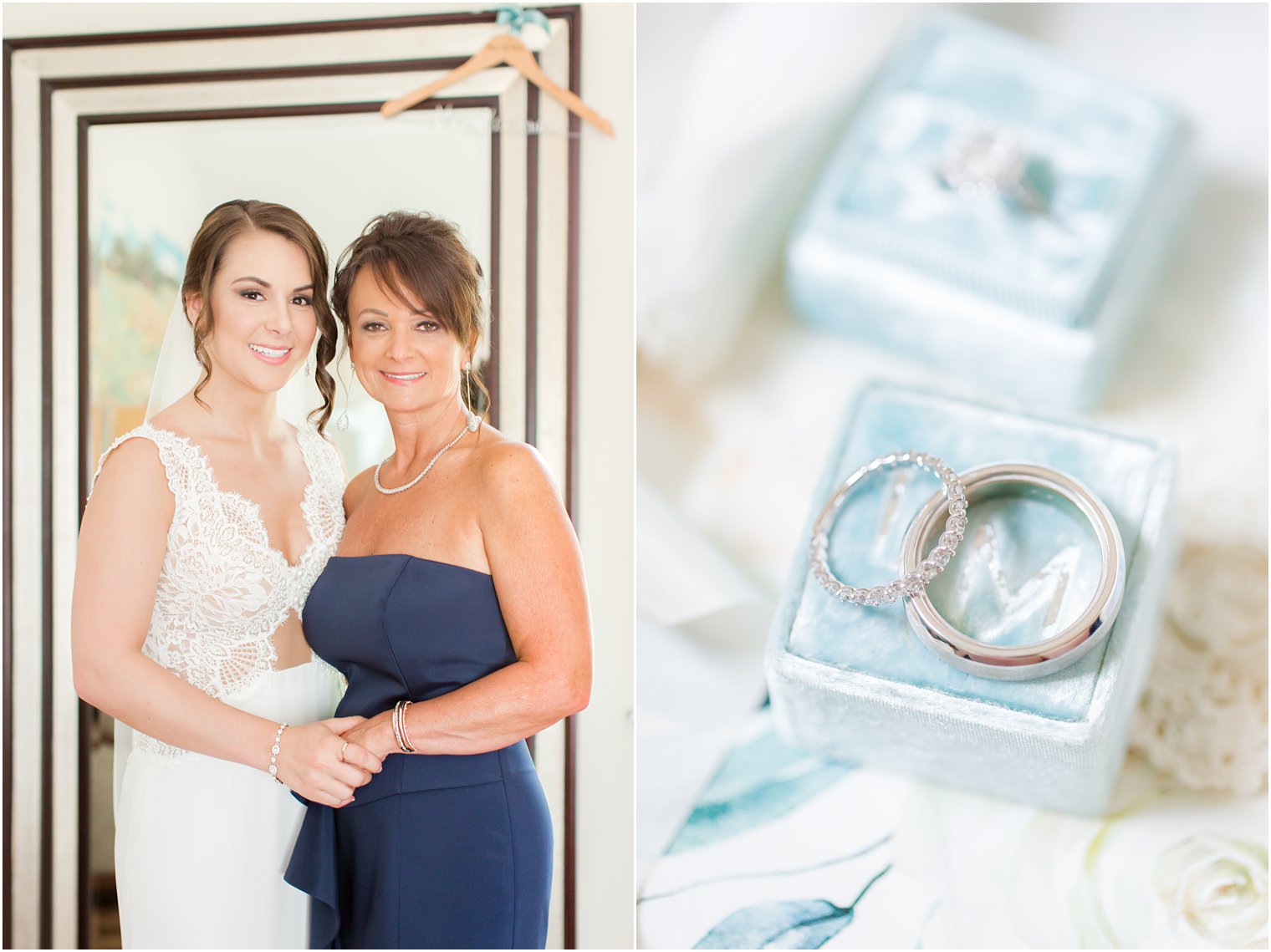 bride and her mom in Stone Tower Winery Wedding Photos by Idalia Photography