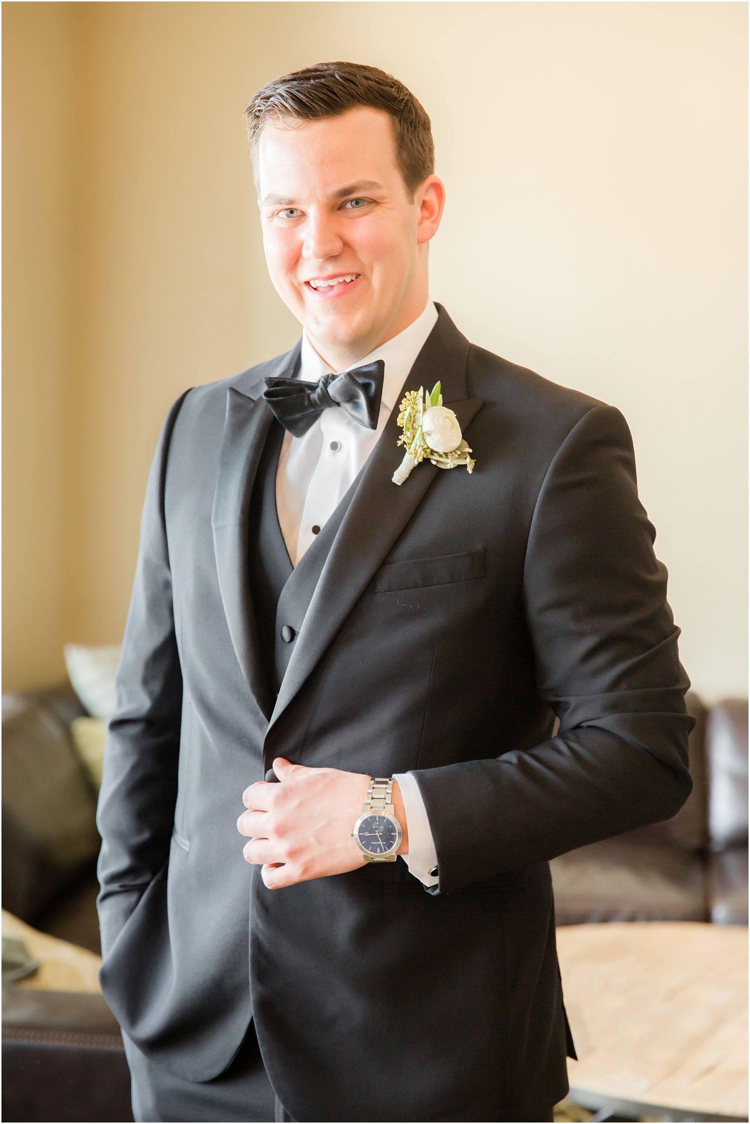 portrait of groom in Stone Tower Winery Wedding Photos by Idalia Photography