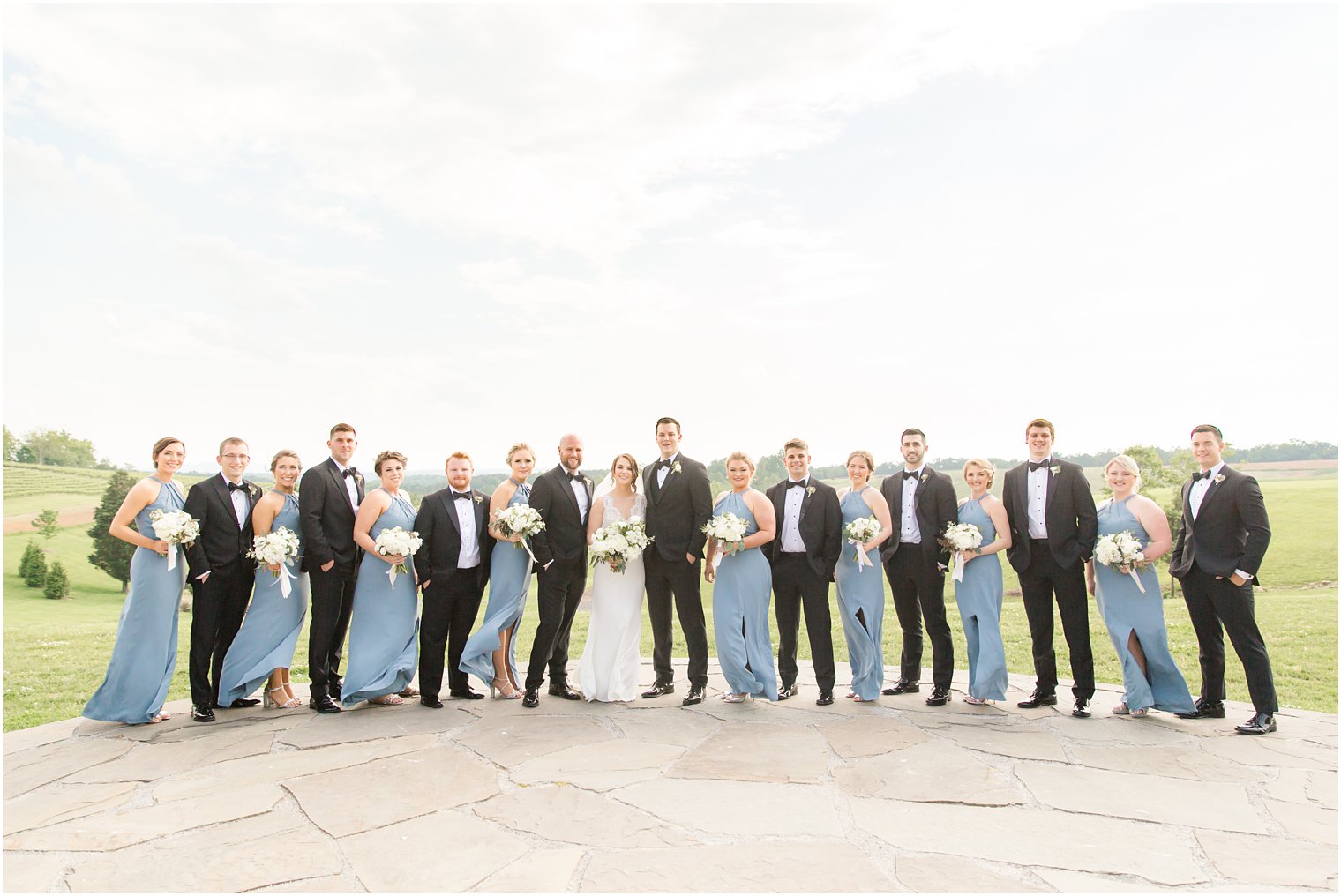 bridal party in Stone Tower Winery Wedding Photos by Idalia Photography