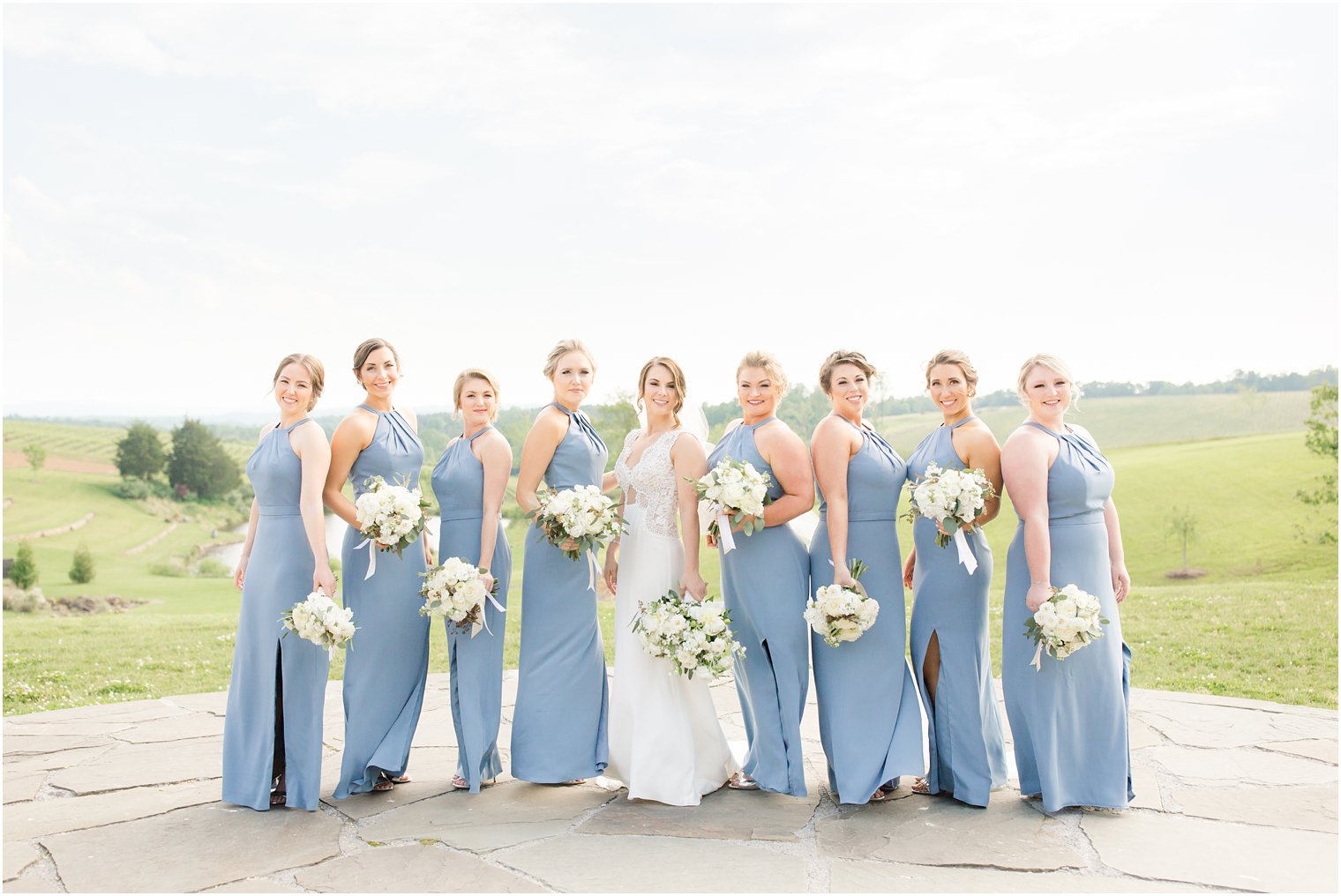 bridesmaids in Stone Tower Winery Wedding Photos by Idalia Photography