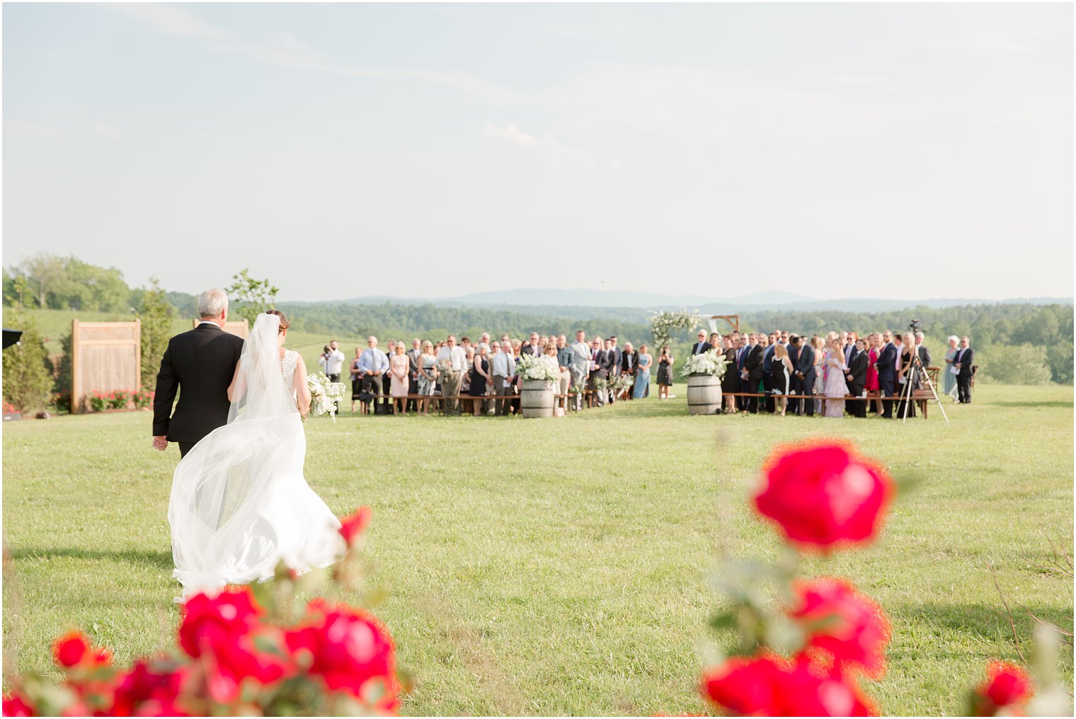 outdoor wedding ceremony in Stone Tower Winery Wedding Photos by Idalia Photography