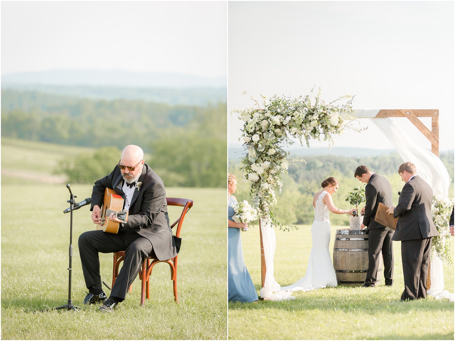 outdoor wedding ceremony in Stone Tower Winery Wedding Photos by Idalia Photography