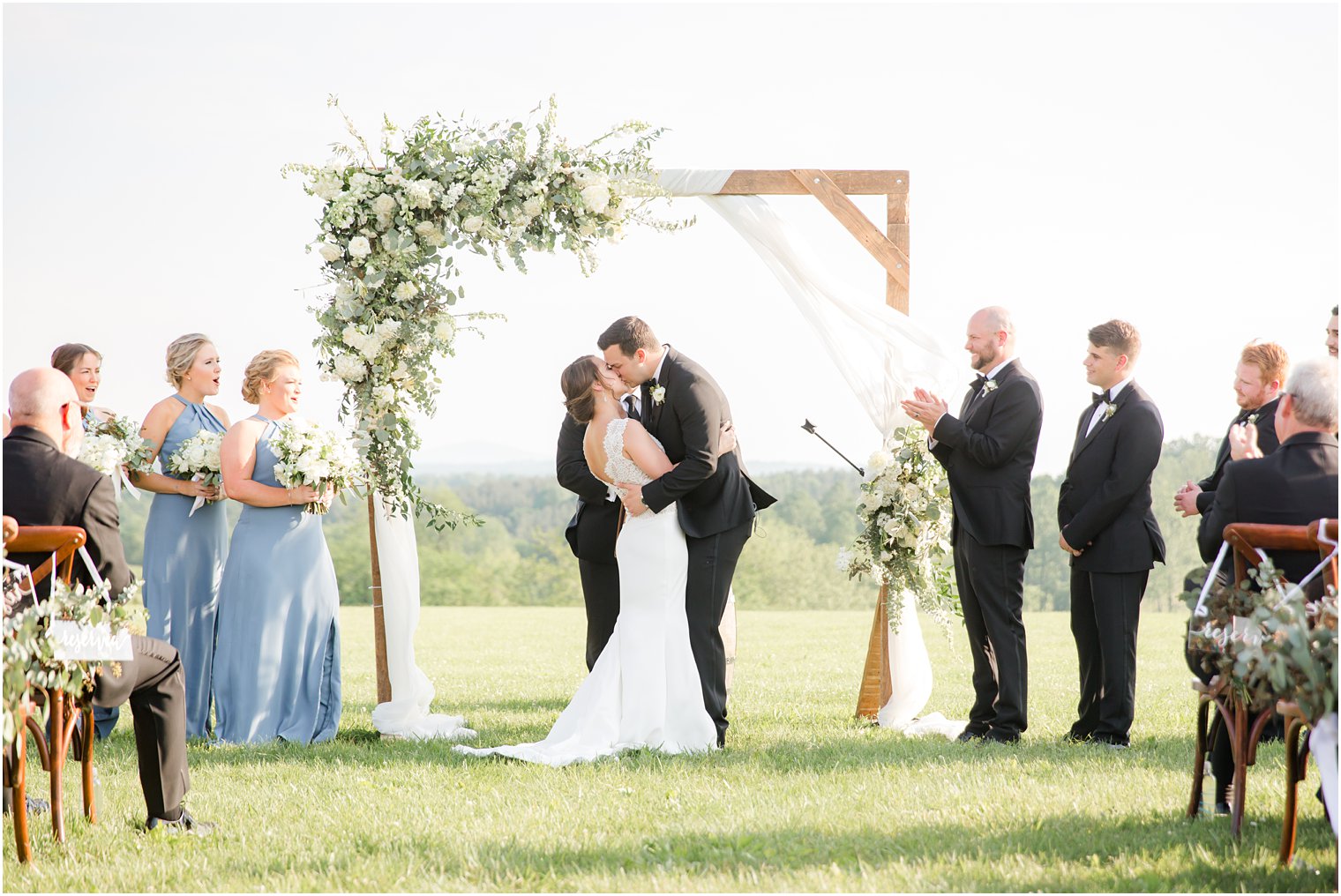 outdoor wedding ceremony in Stone Tower Winery Wedding Photos by Idalia Photography