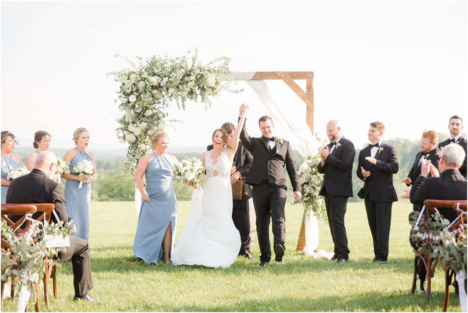 outdoor wedding ceremony in Stone Tower Winery Wedding Photos by Idalia Photography