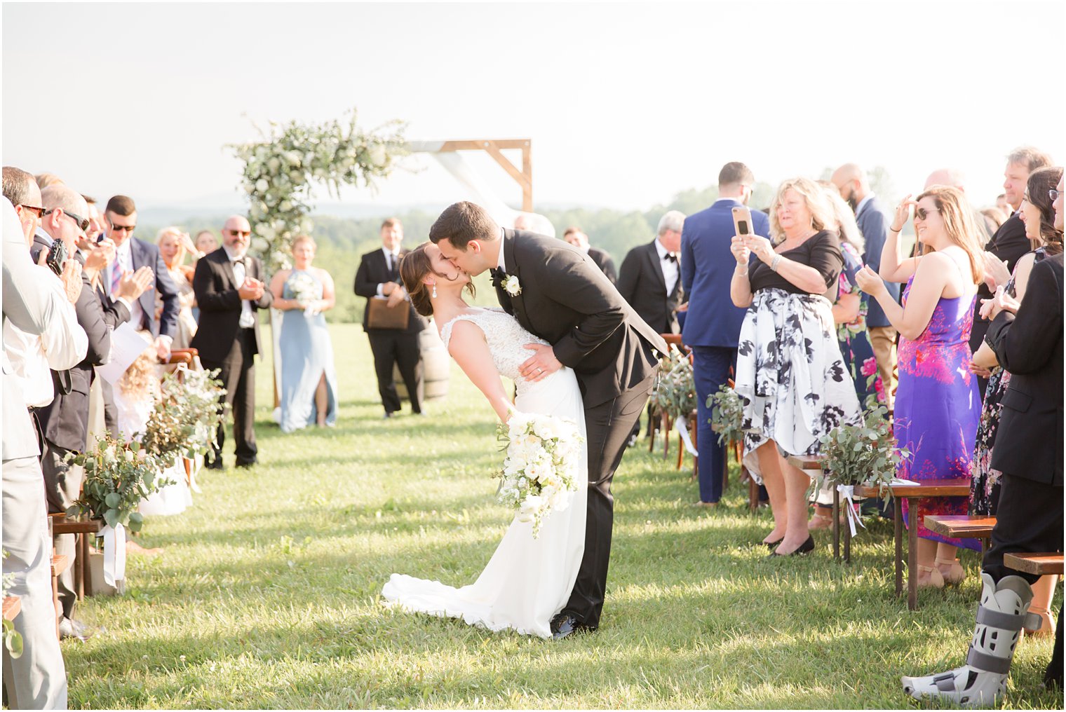 outdoor wedding ceremony in Stone Tower Winery Wedding Photos by Idalia Photography