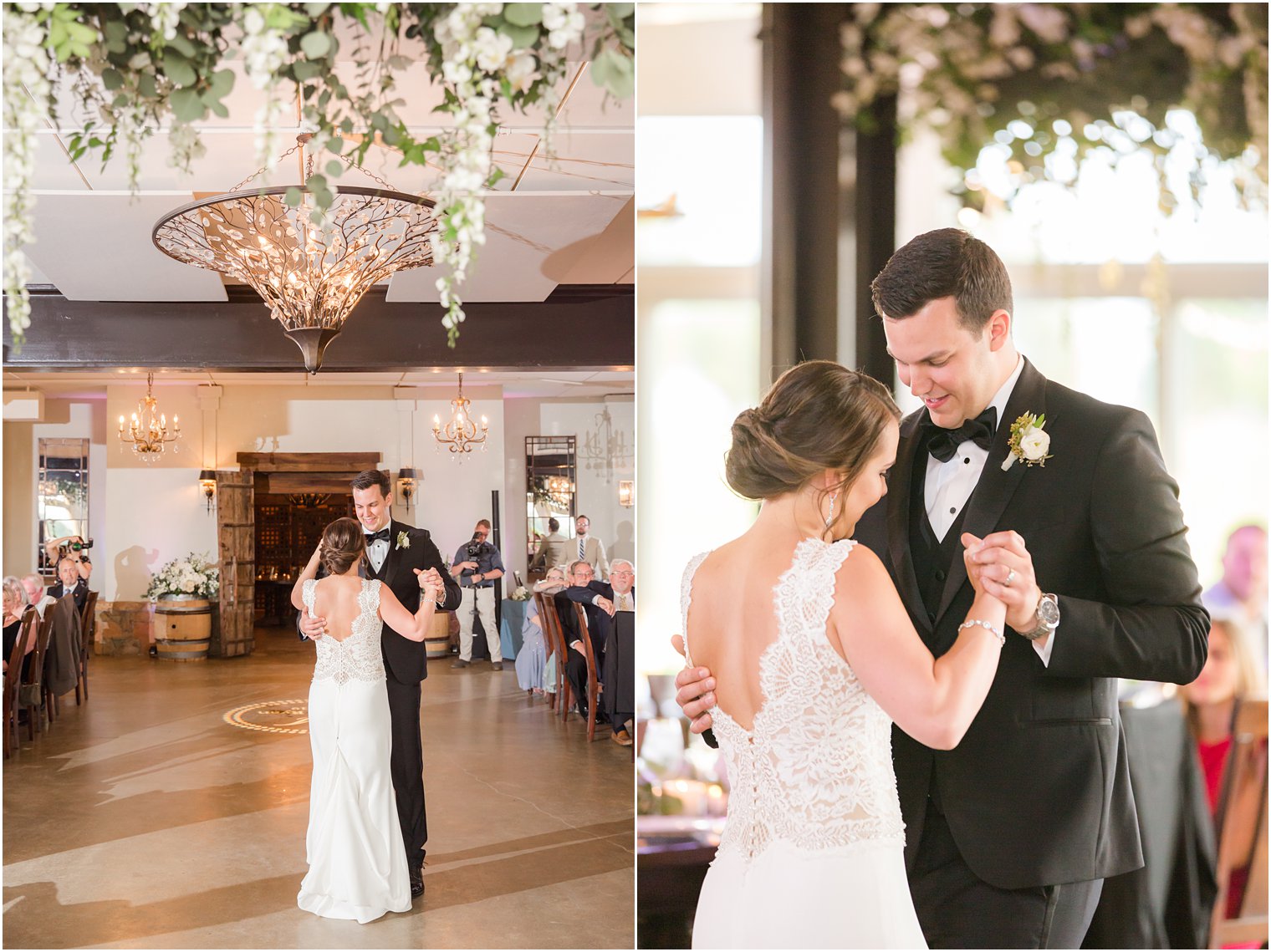 wedding reception first dance in Stone Tower Winery Wedding Photos by Idalia Photography