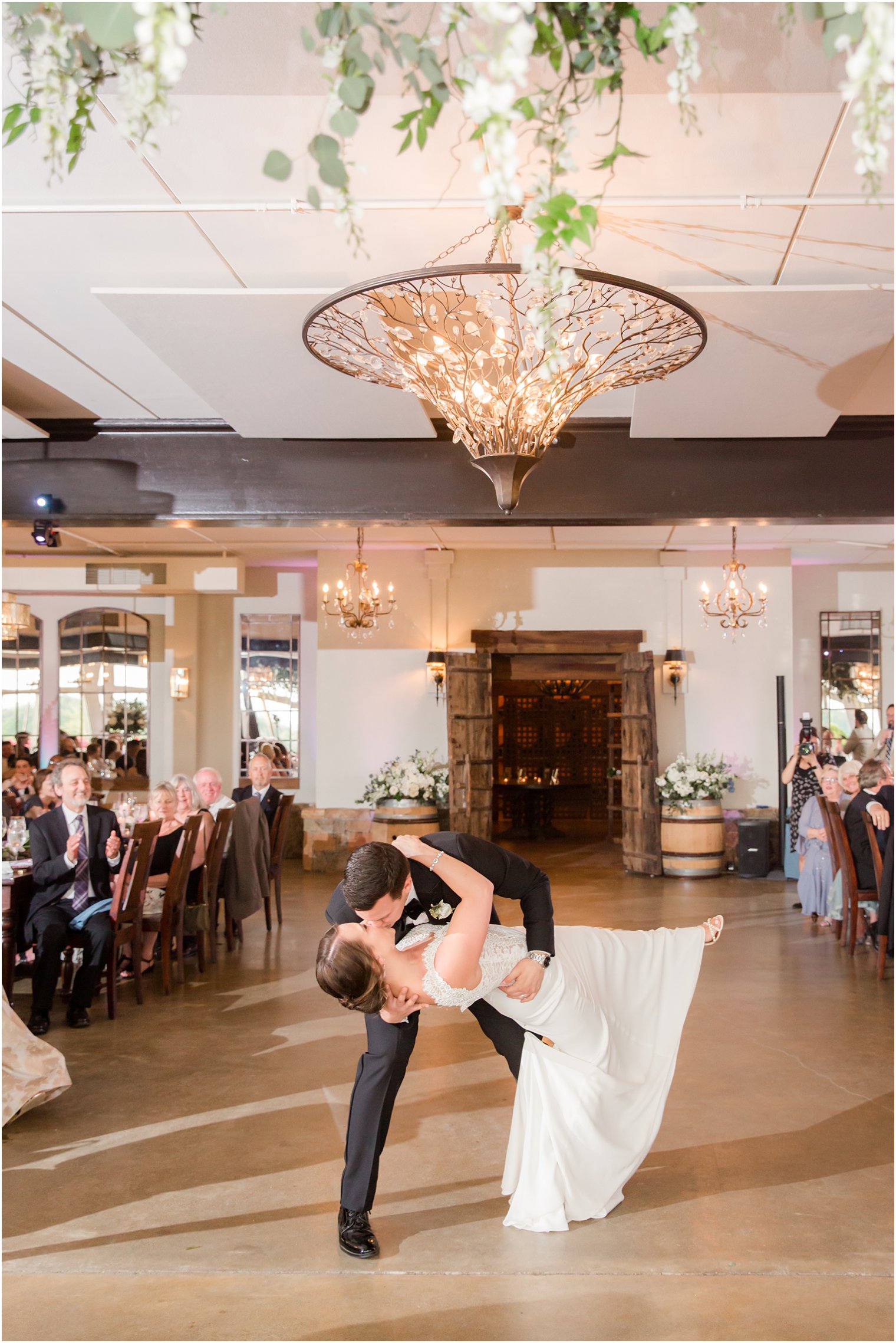 wedding reception first dance in Stone Tower Winery Wedding Photos by Idalia Photography