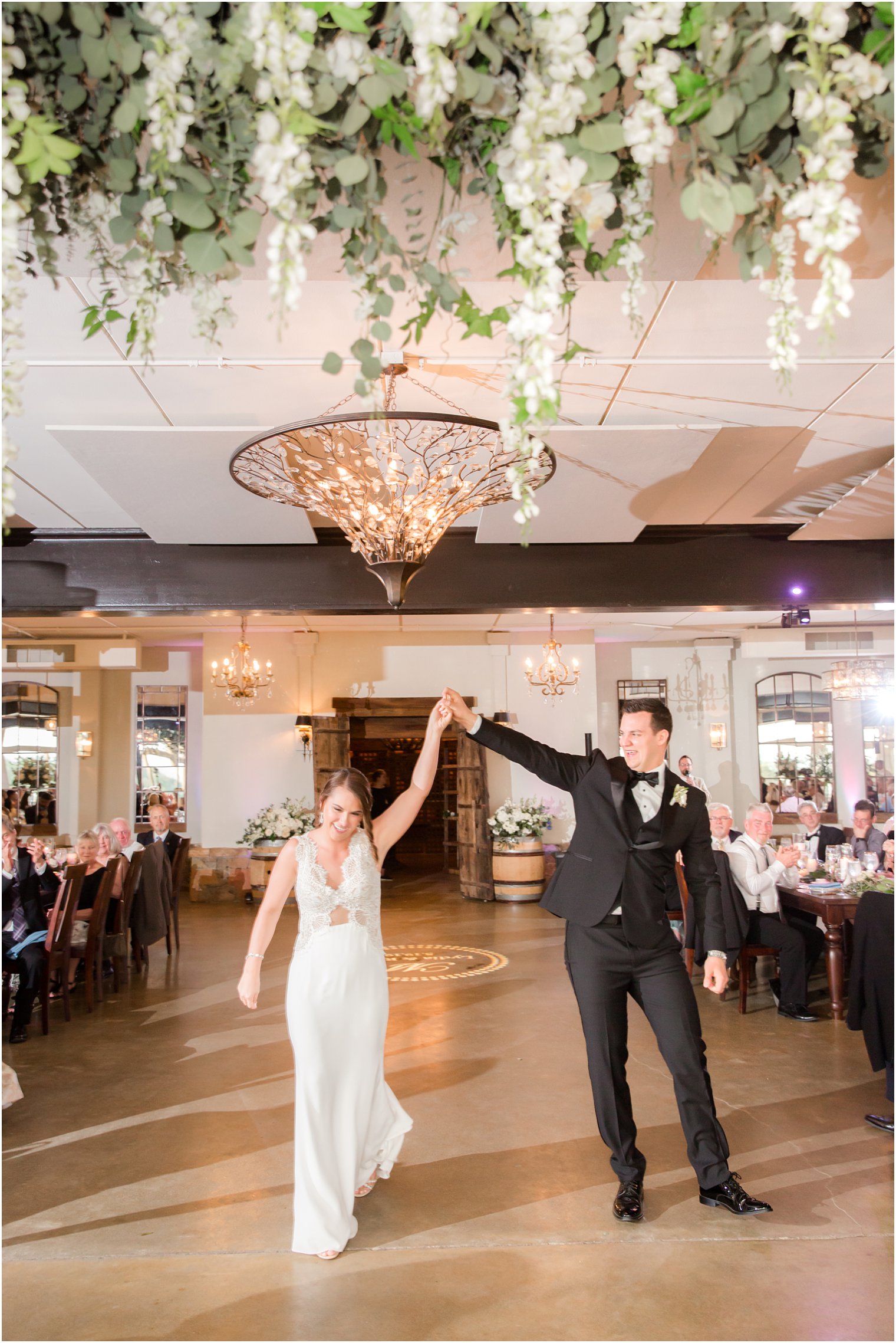 wedding reception first dance in Stone Tower Winery Wedding Photos by Idalia Photography