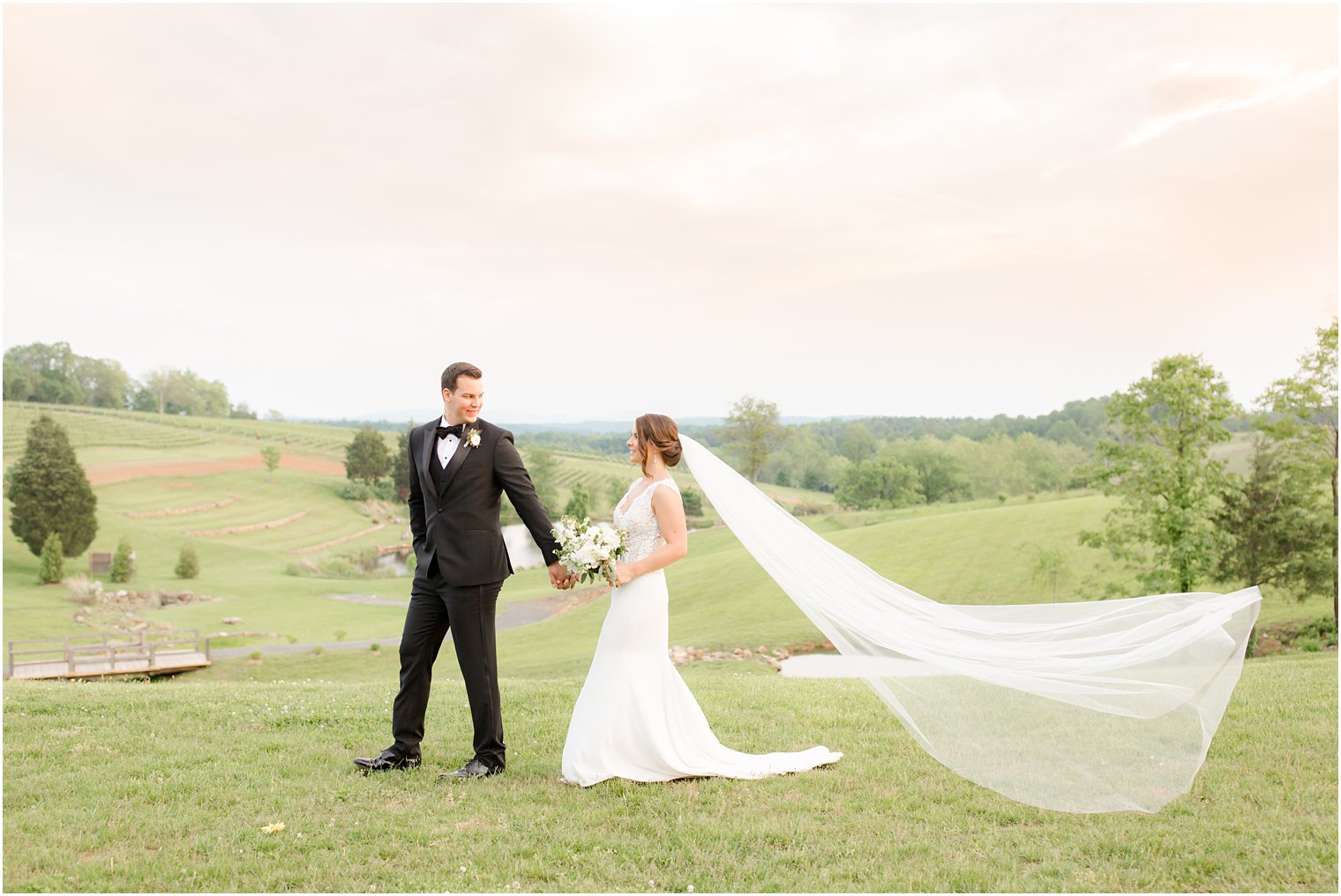 golden hour portraits in Stone Tower Winery Wedding Photos by Idalia Photography