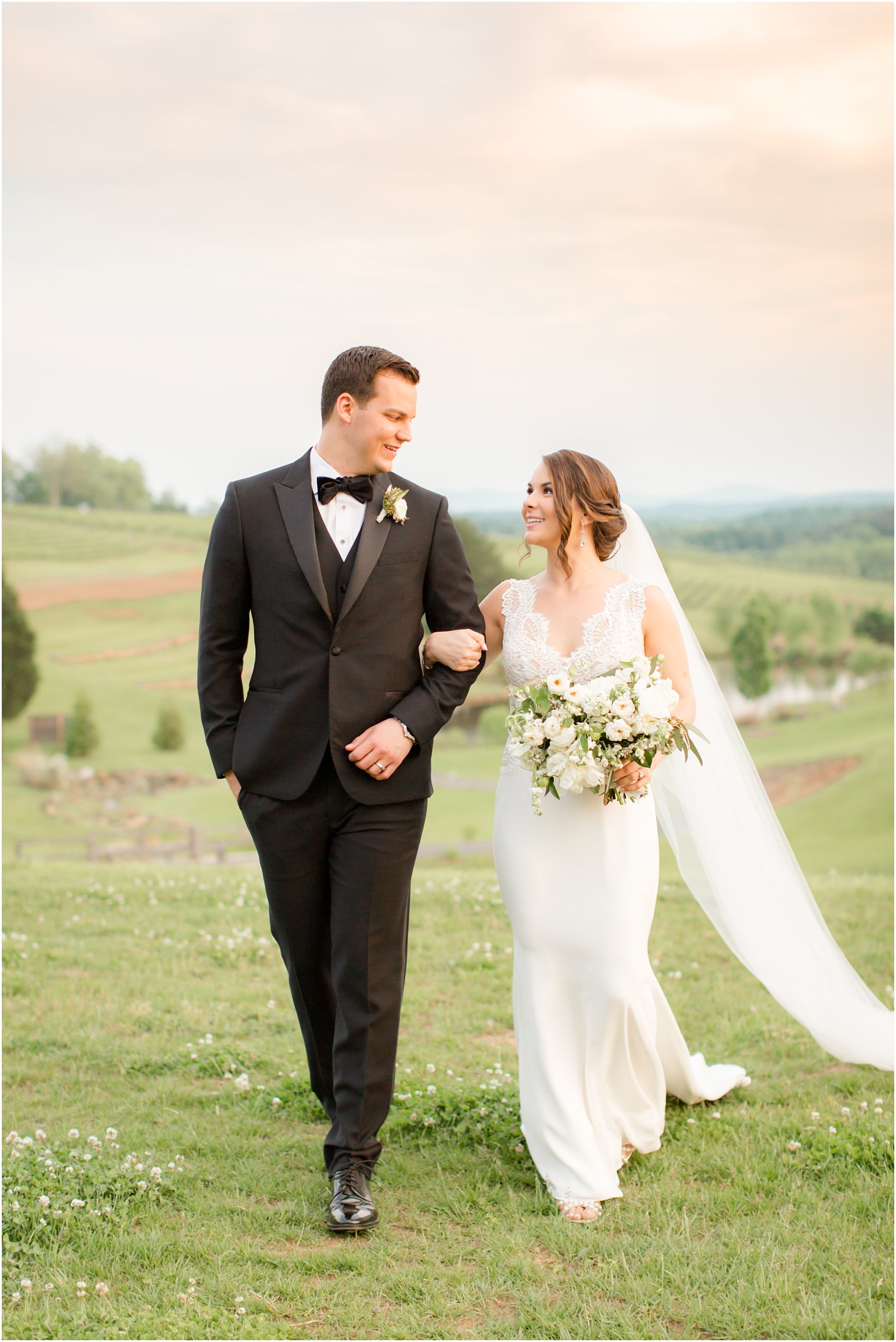 golden hour portraits in Stone Tower Winery Wedding Photos by Idalia Photography