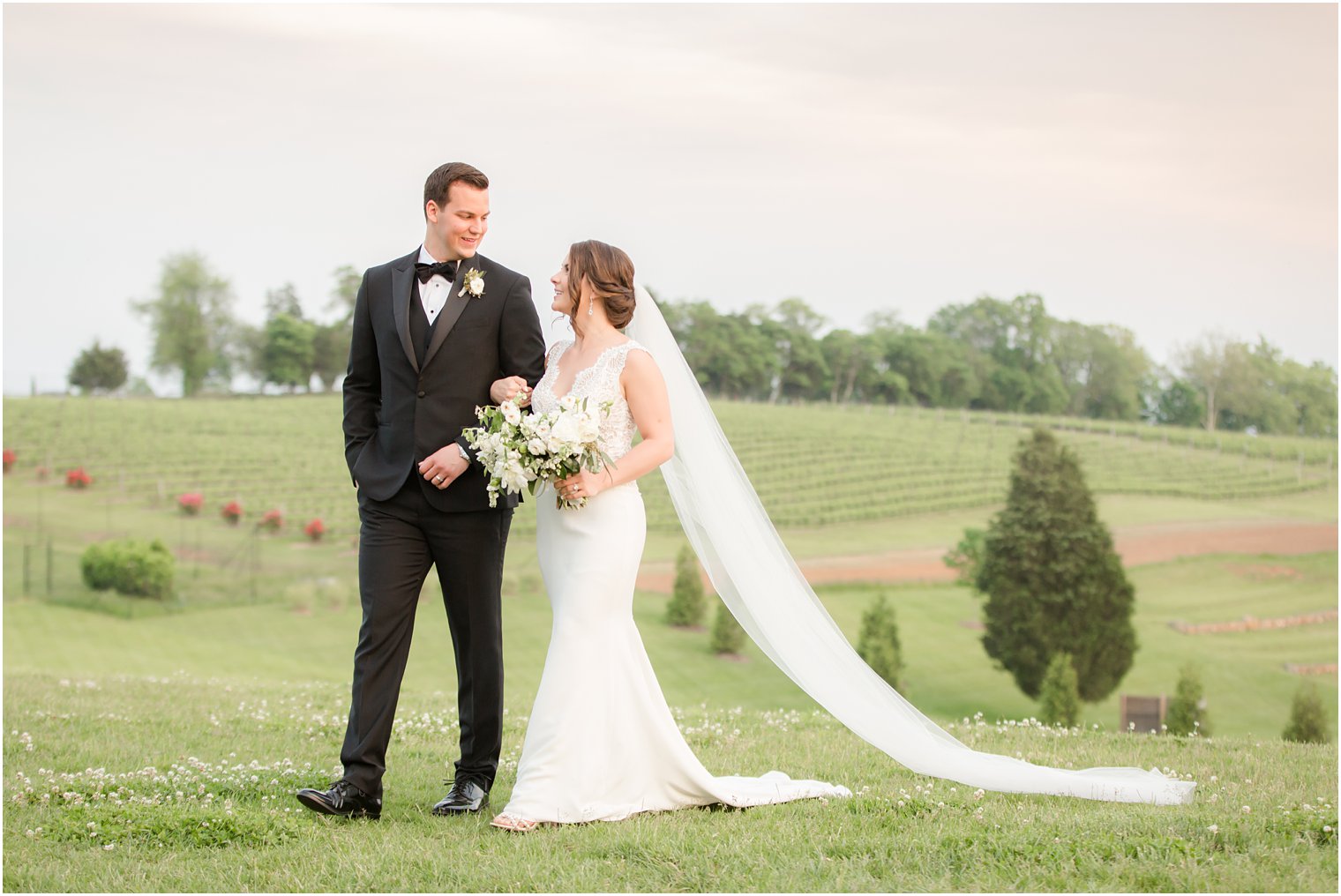 golden hour portraits in Stone Tower Winery Wedding Photos by Idalia Photography