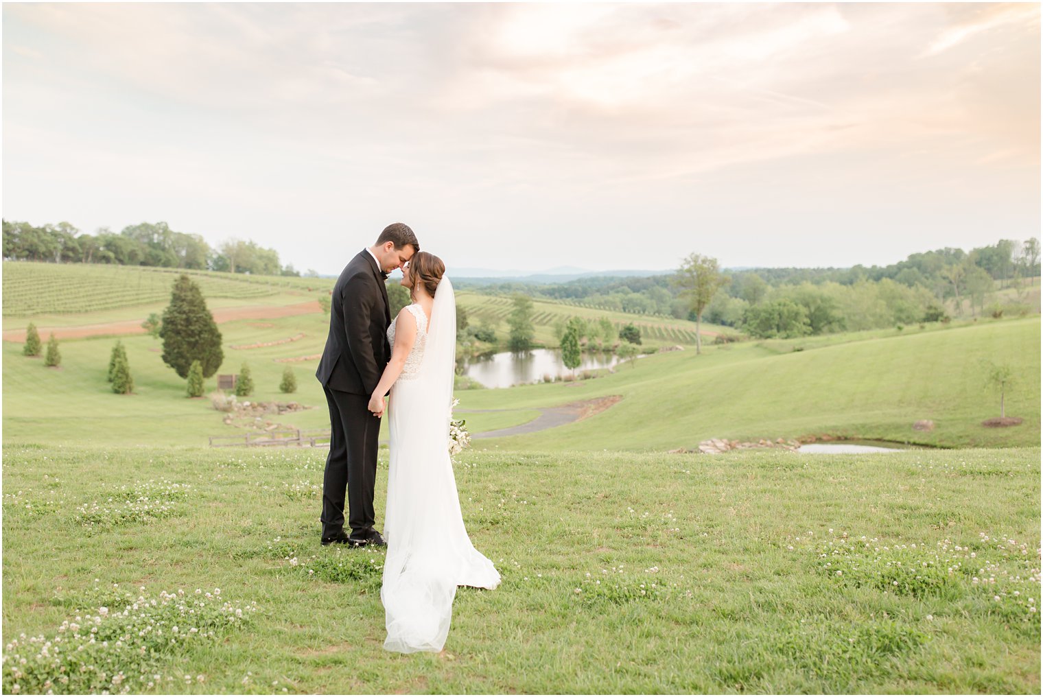 golden hour portraits in Stone Tower Winery Wedding Photos by Idalia Photography