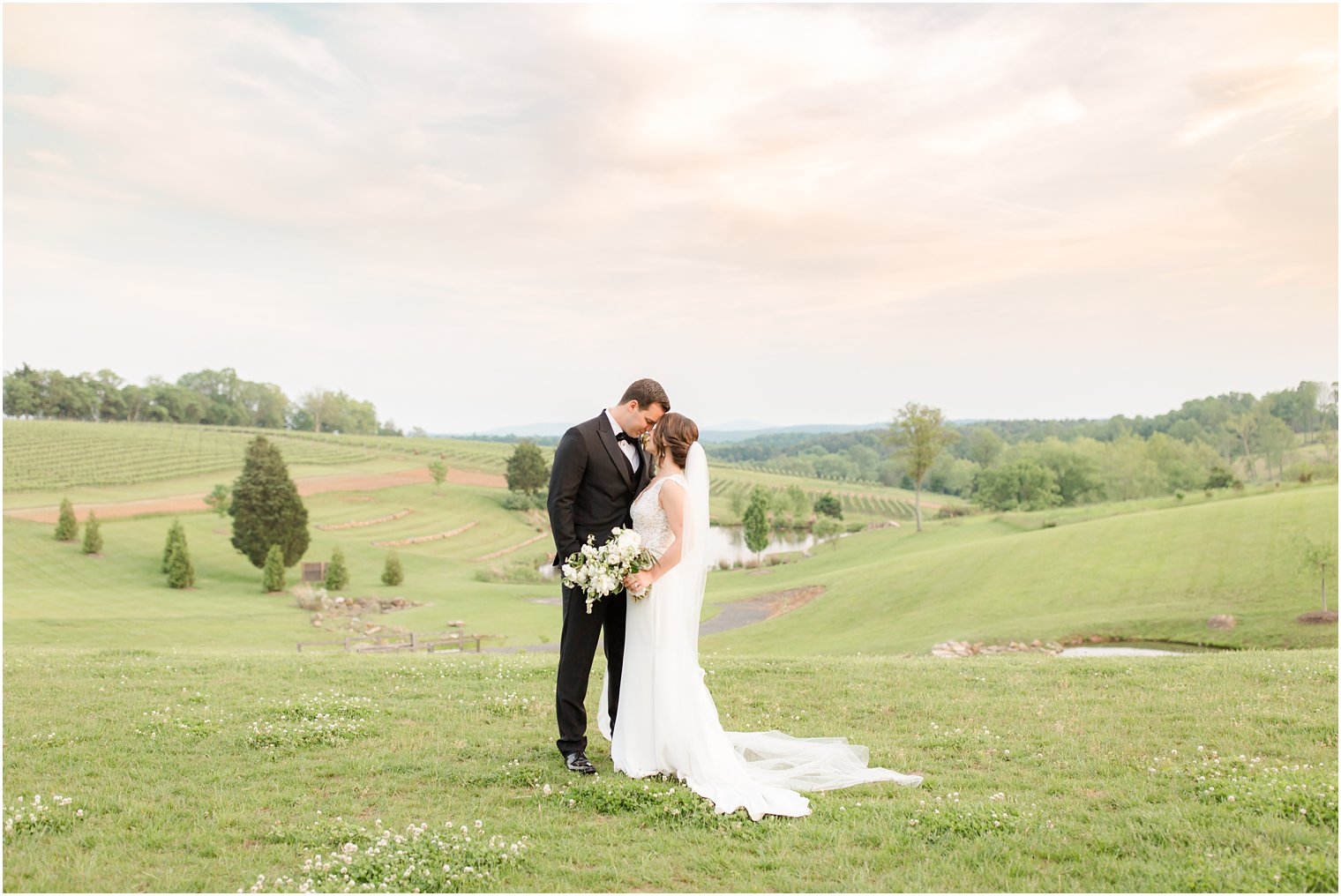 golden hour portraits in Stone Tower Winery Wedding Photos by Idalia Photography