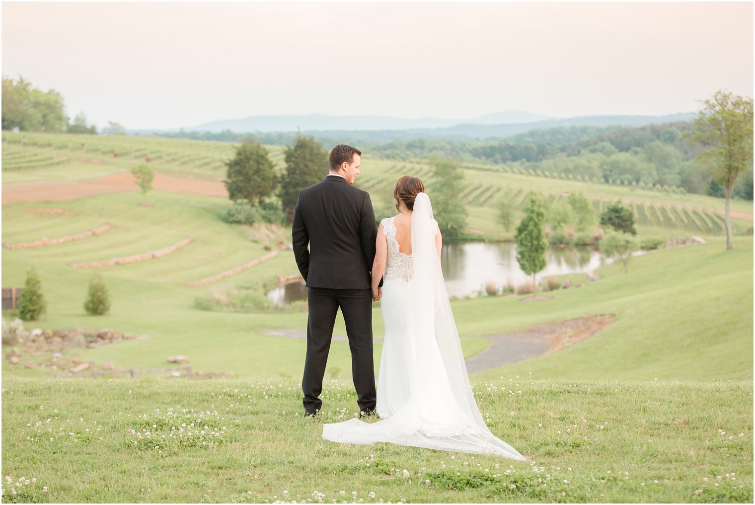 golden hour portraits in Stone Tower Winery Wedding Photos by Idalia Photography