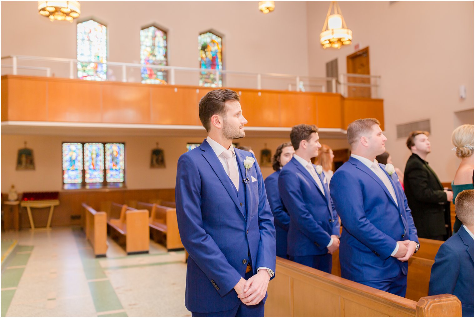 groom seeing his bride for the first time