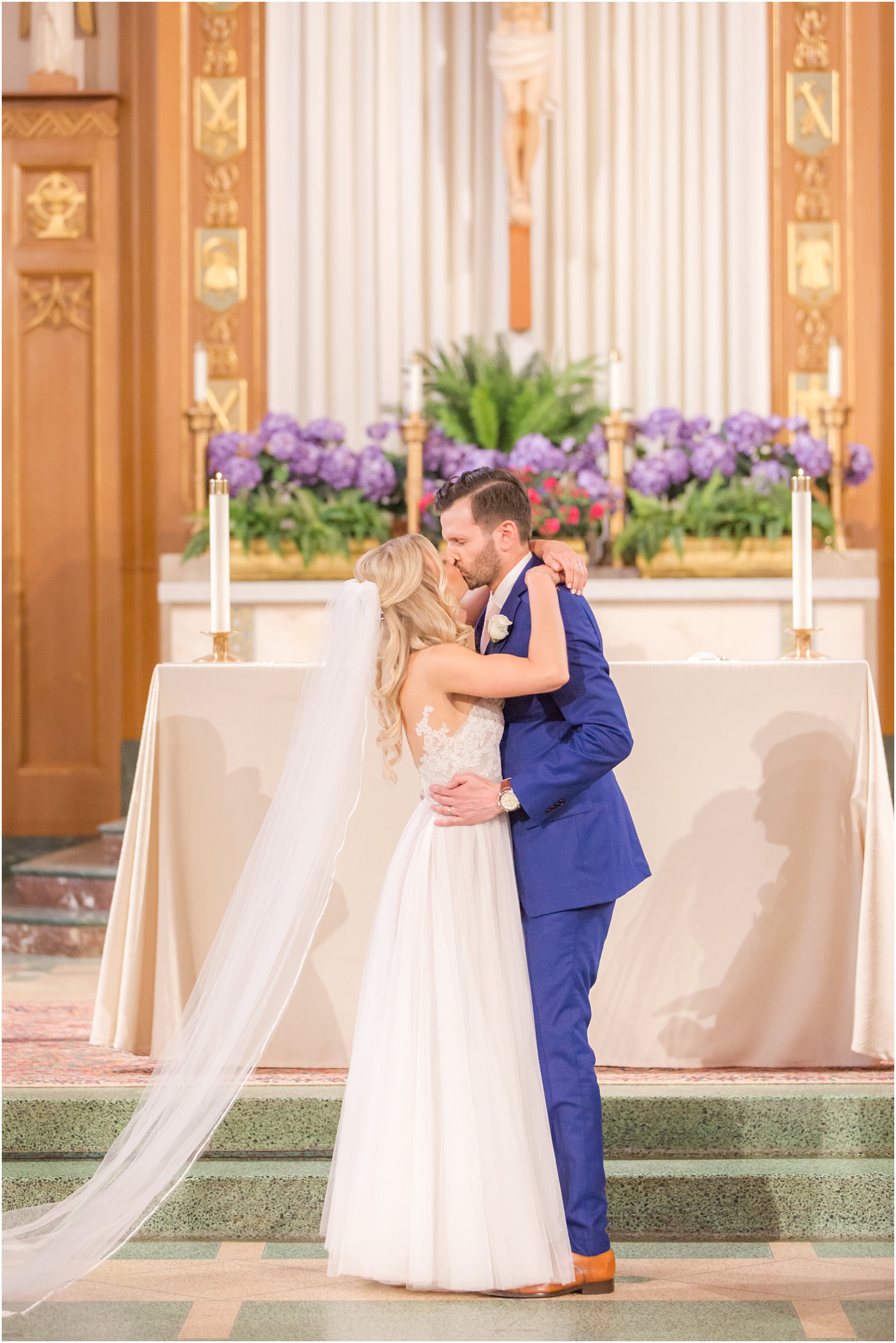 wedding ceremony at Saint Anne's Roman Catholic Church in Fair Lawn NJ