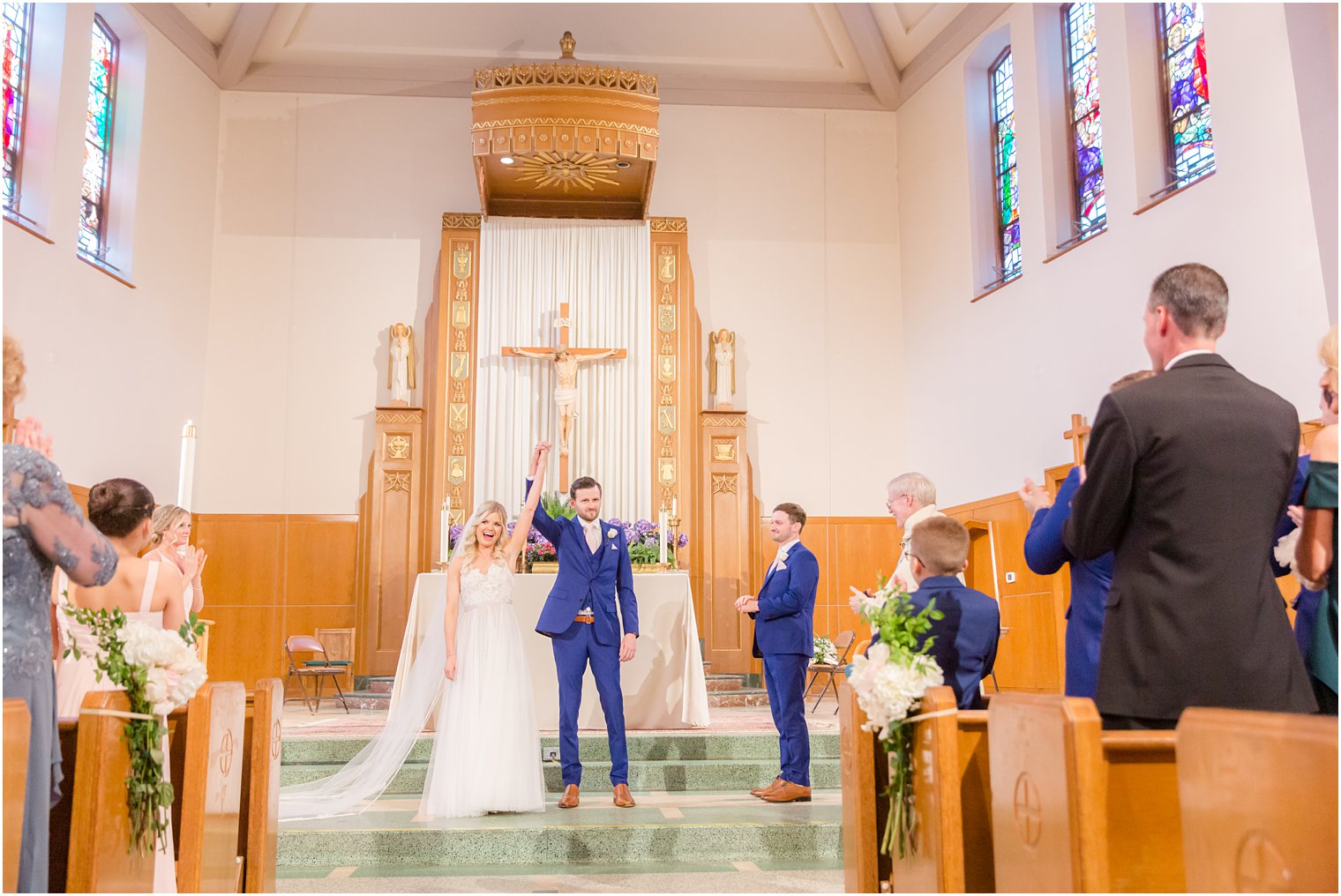 wedding ceremony at Saint Anne's Roman Catholic Church in Fair Lawn NJ