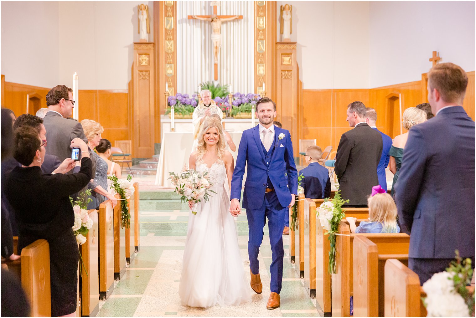 wedding ceremony at Saint Anne's Roman Catholic Church in Fair Lawn NJ