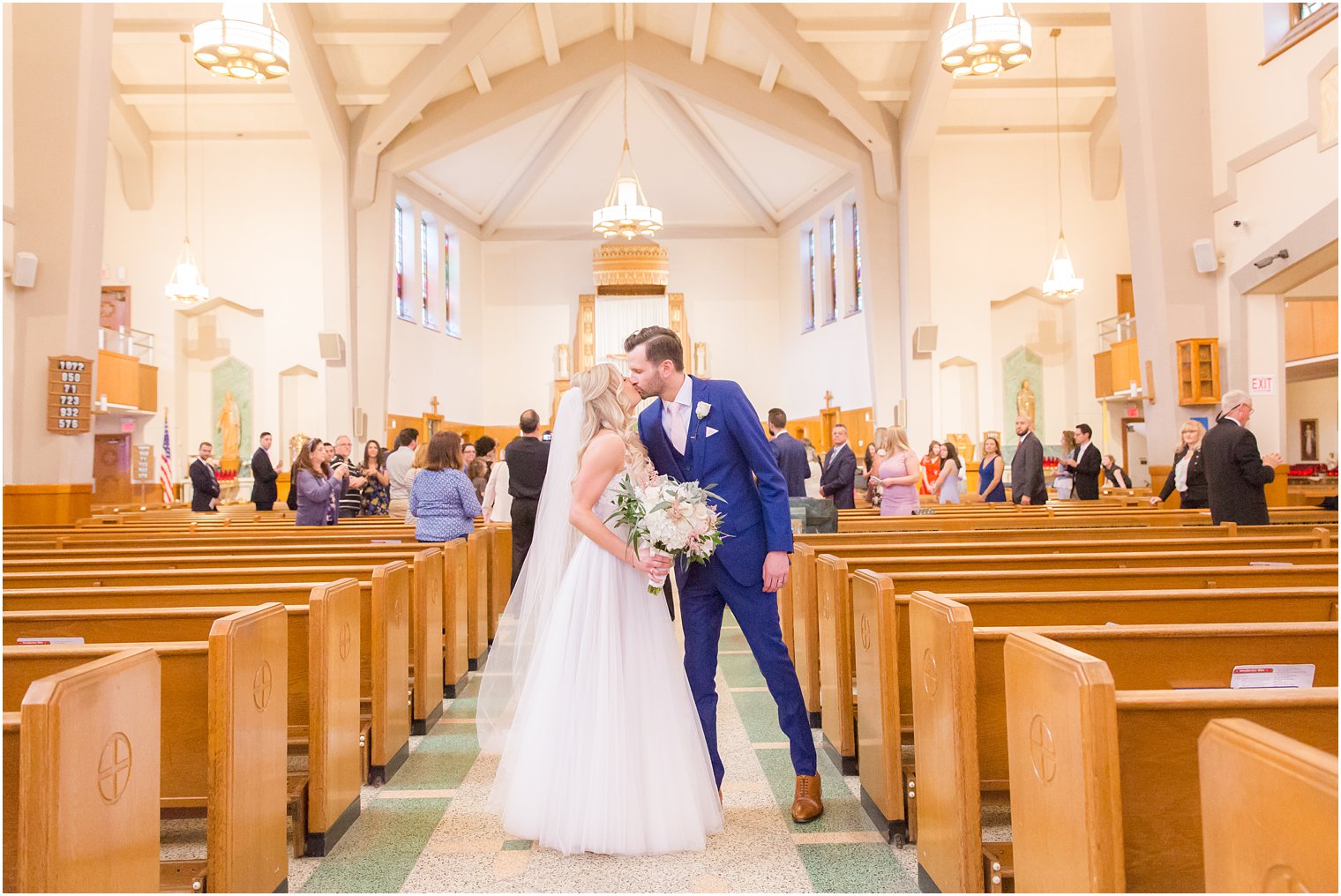 wedding ceremony at Saint Anne's Roman Catholic Church in Fair Lawn NJ