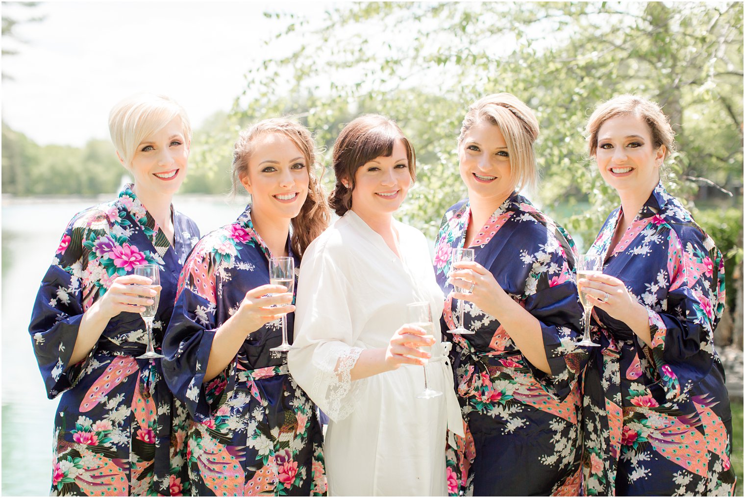 Bridesmaids makeup by Make Me Up Eva | Windows on the Water at Frogbridge in Millstone NJ