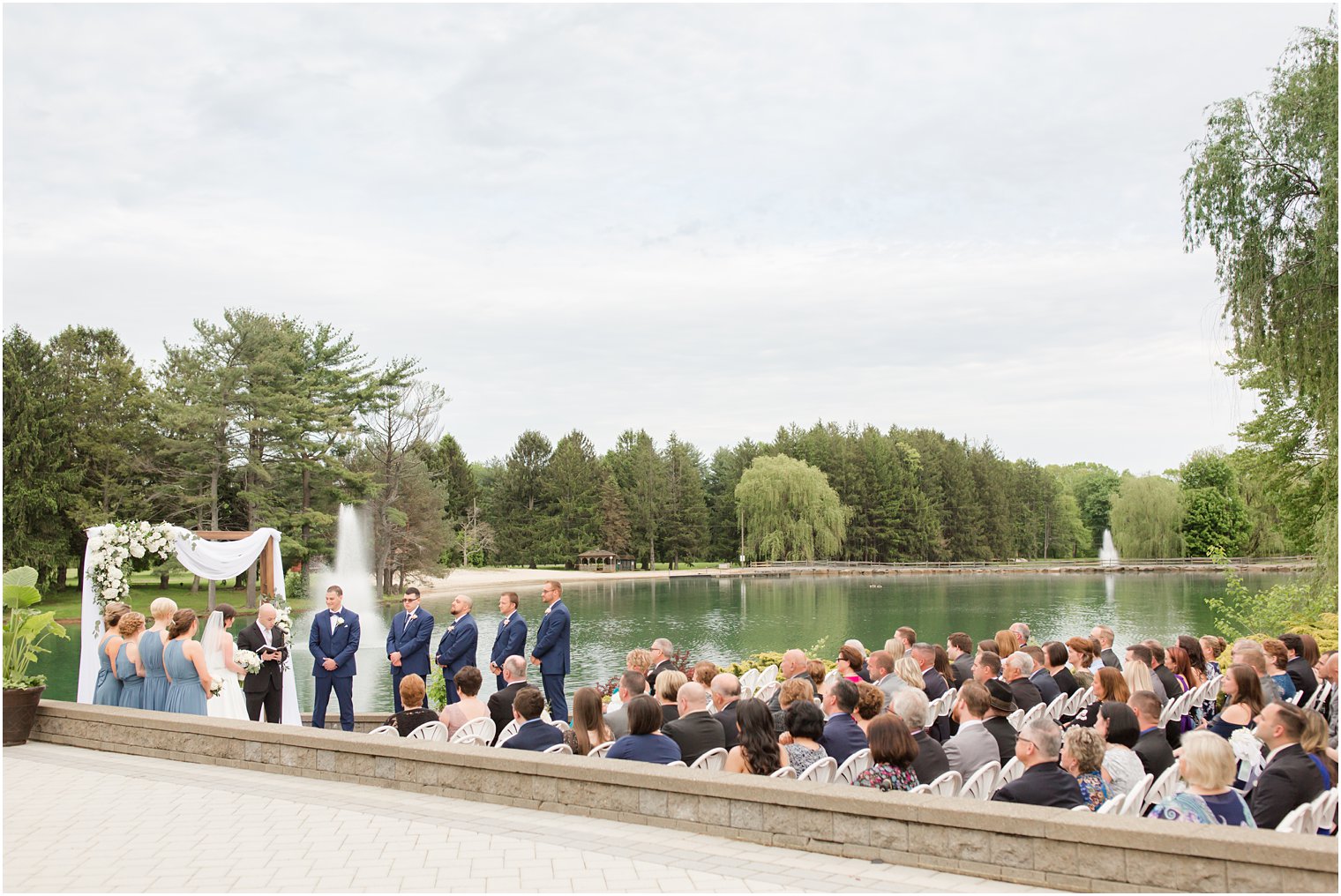 Ceremony location at Windows on the Water at Frogbridge in Millstone NJ