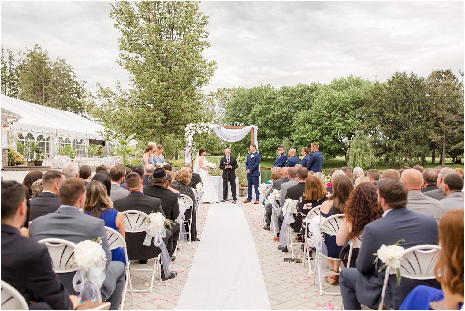 Ceremony location at Windows on the Water at Frogbridge in Millstone NJ