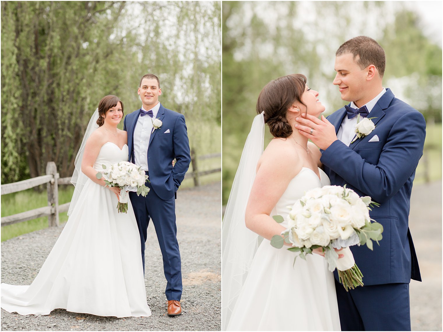 Formal bride and groom portraits at Windows on the Water at Frogbridge in Millstone NJ