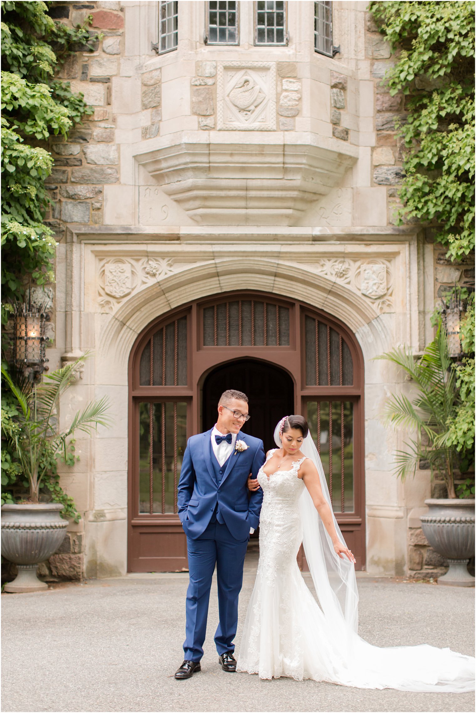 elegant portrait of bride and groom | The Castle at Skylands Manor Wedding Photos by Idalia Photography