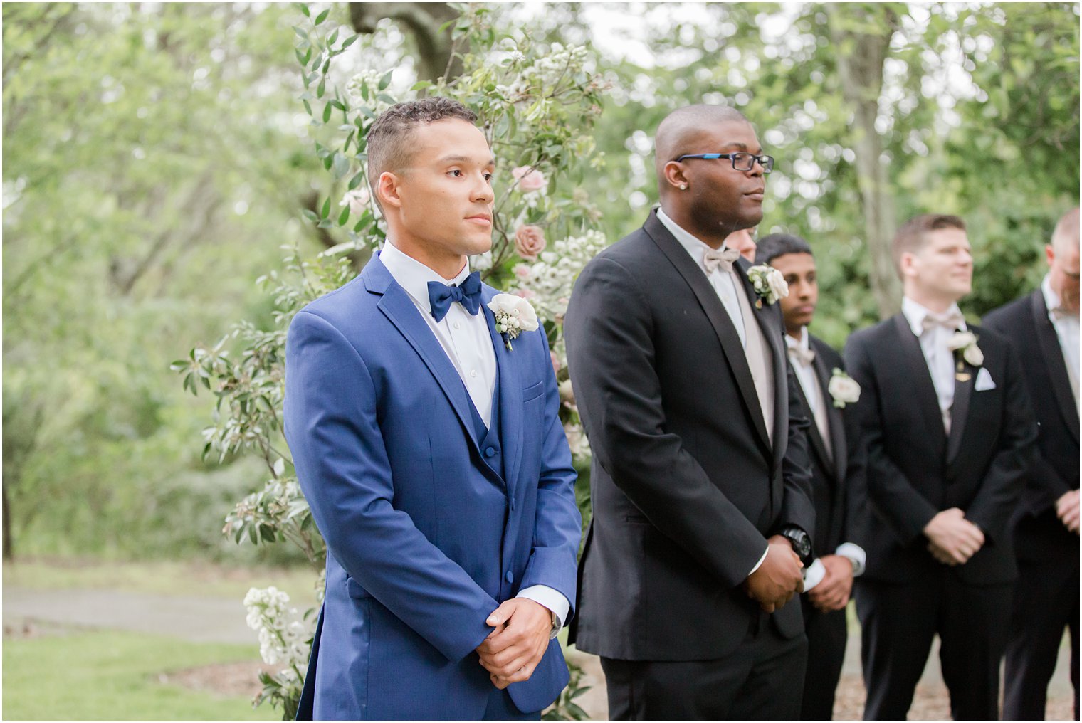 groom waiting for his bride | The Castle at Skylands Manor Wedding Photos by Idalia Photography