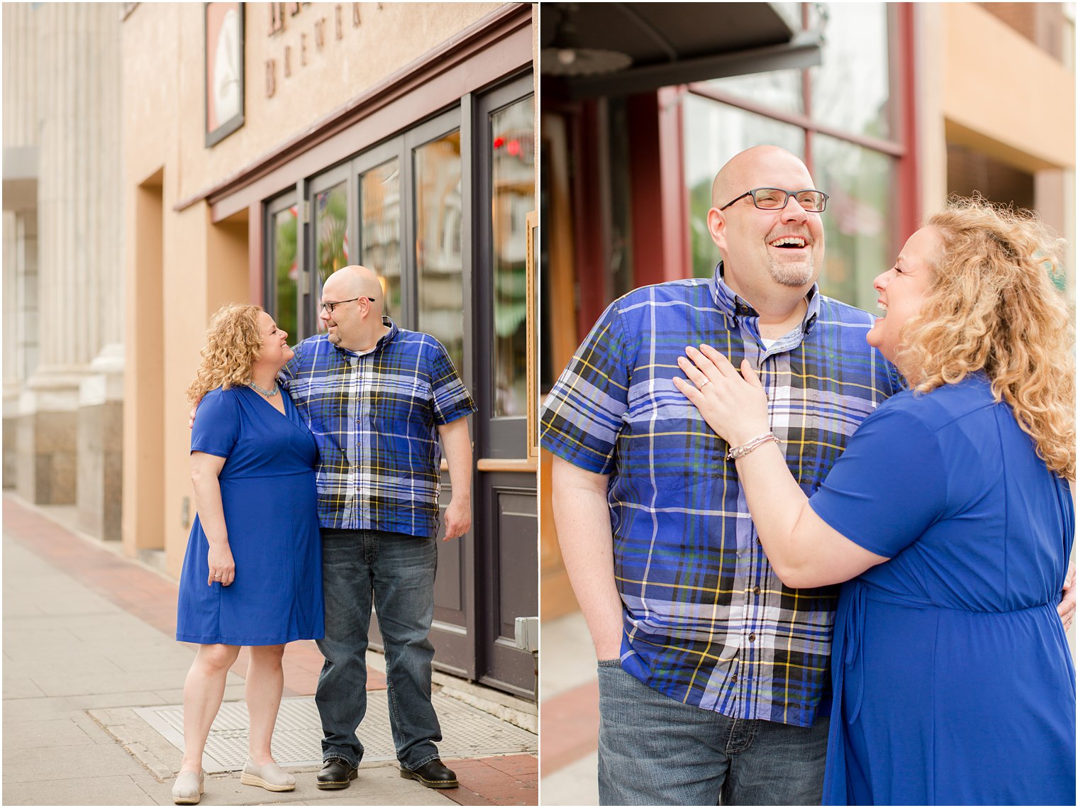 Engagement photos at Harvest Moon Brewery