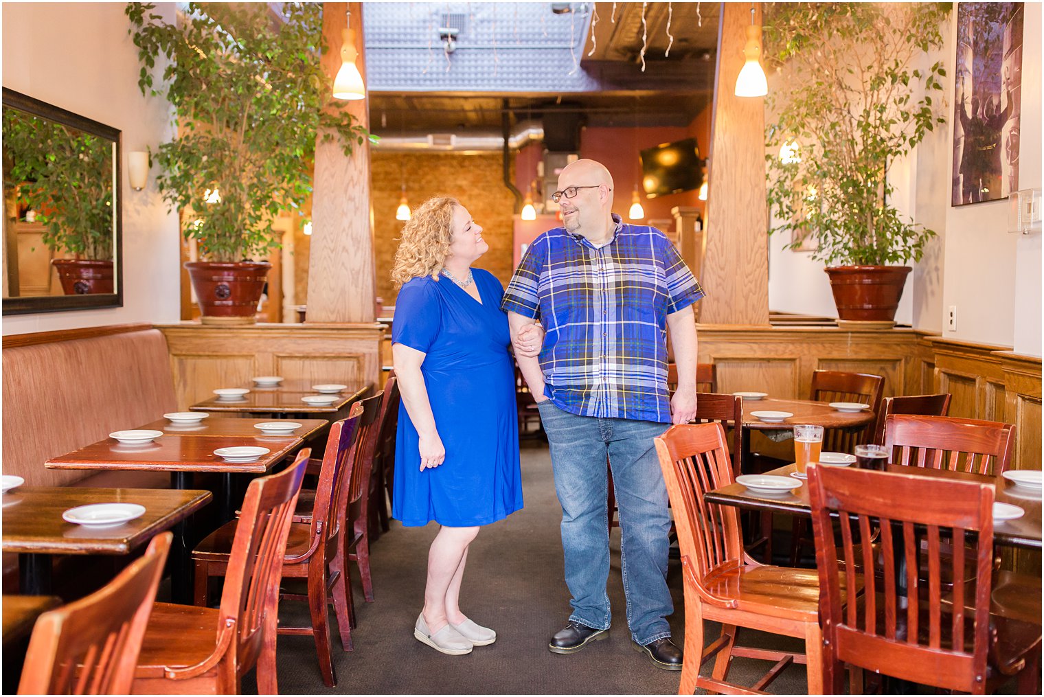 Engagement photos at Harvest Moon Brewery