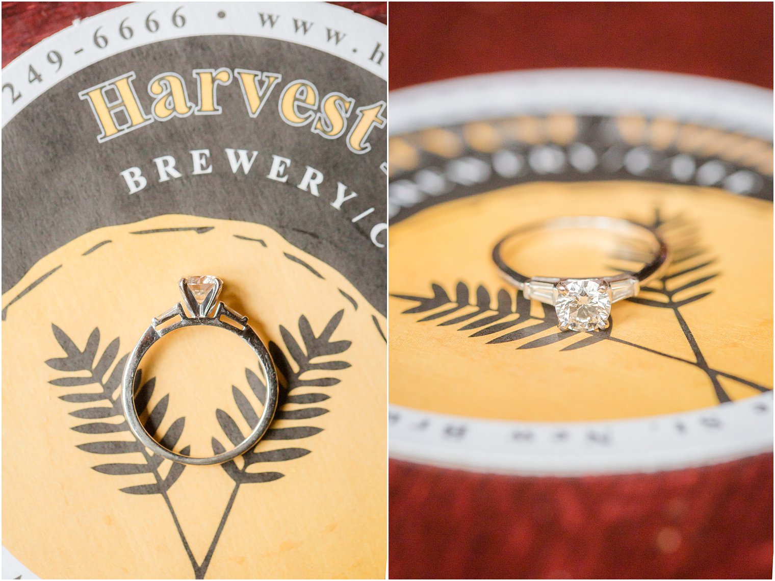 Engagement photos at Harvest Moon Brewery