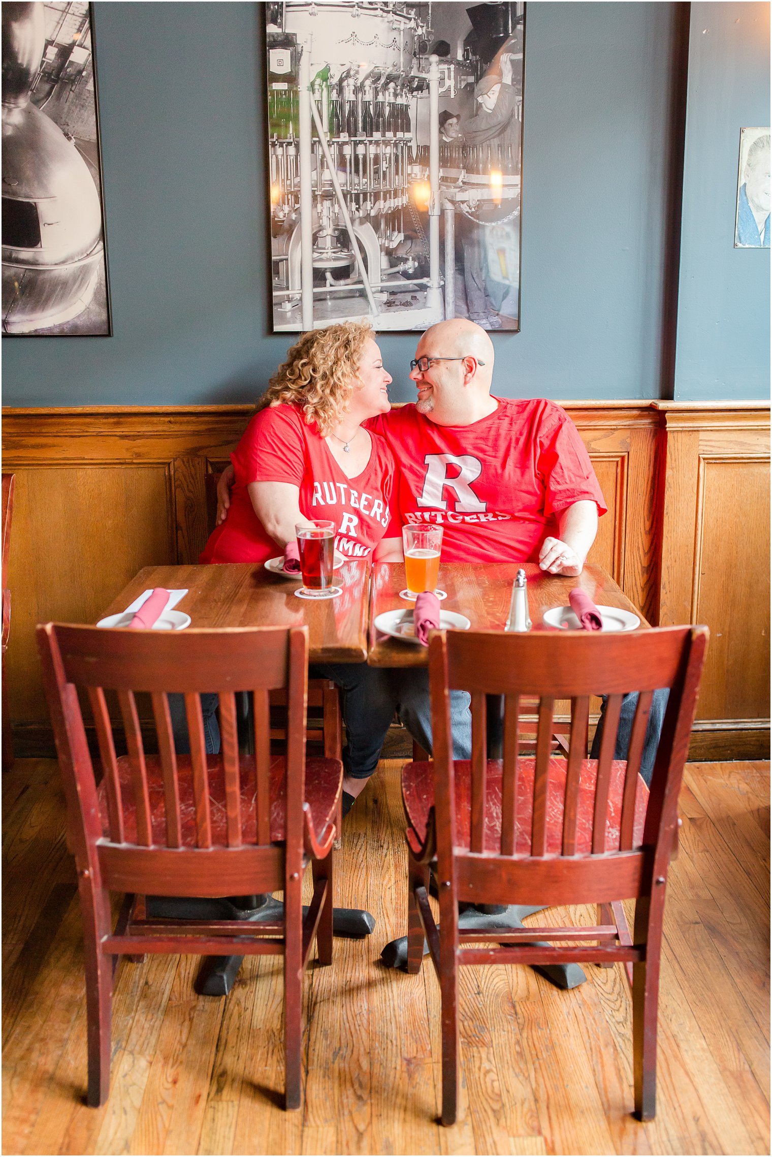 Engagement photos at Harvest Moon Brewery