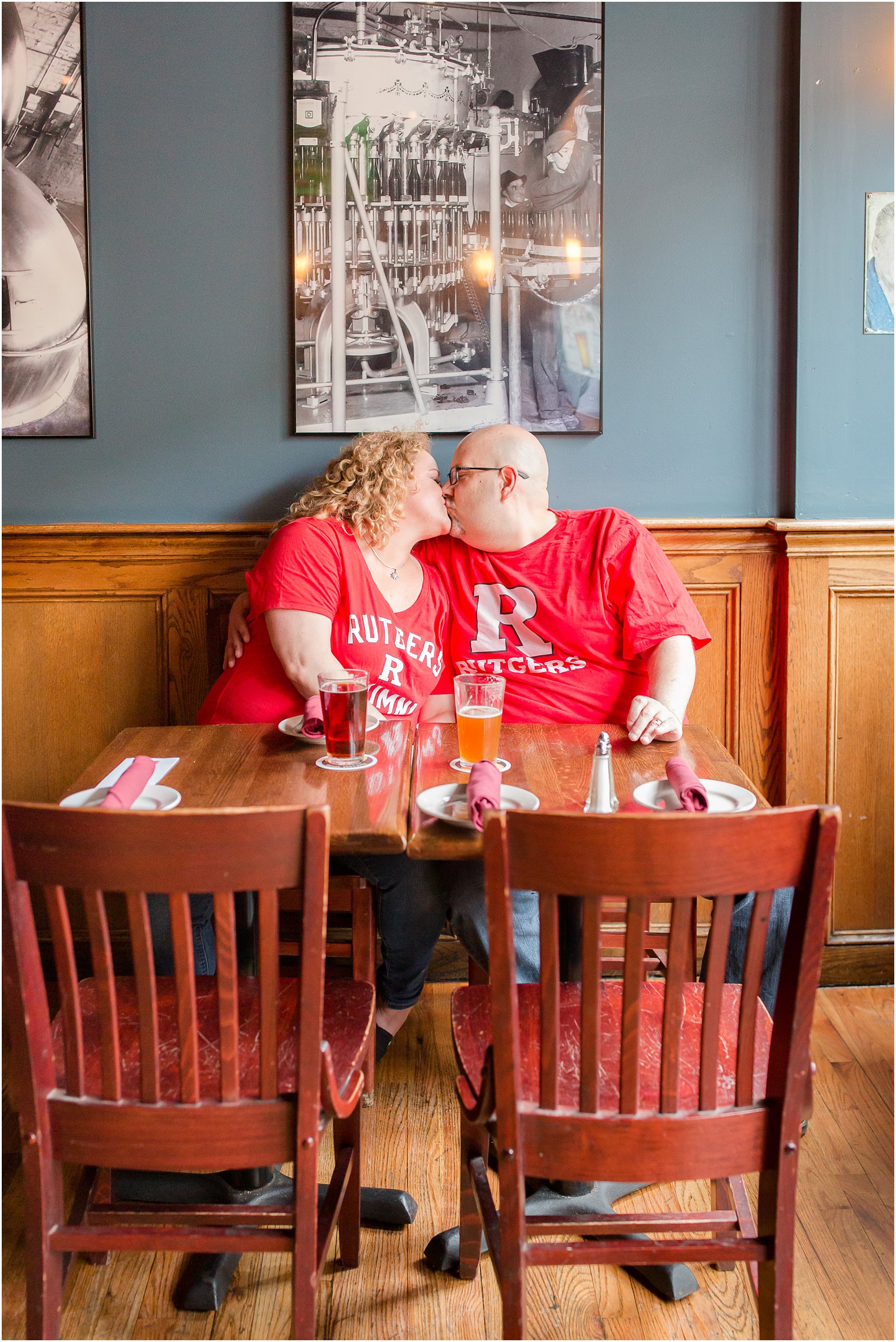 Engagement photos at Harvest Moon Brewery