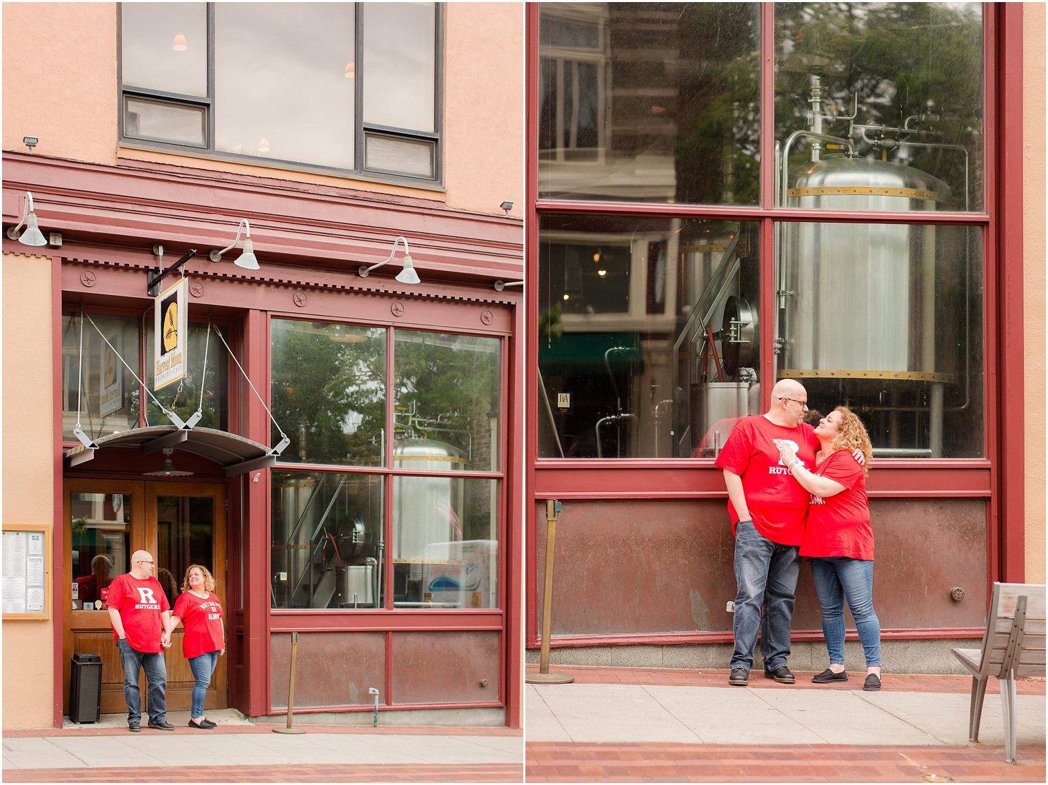 Engagement photos at Harvest Moon Brewery