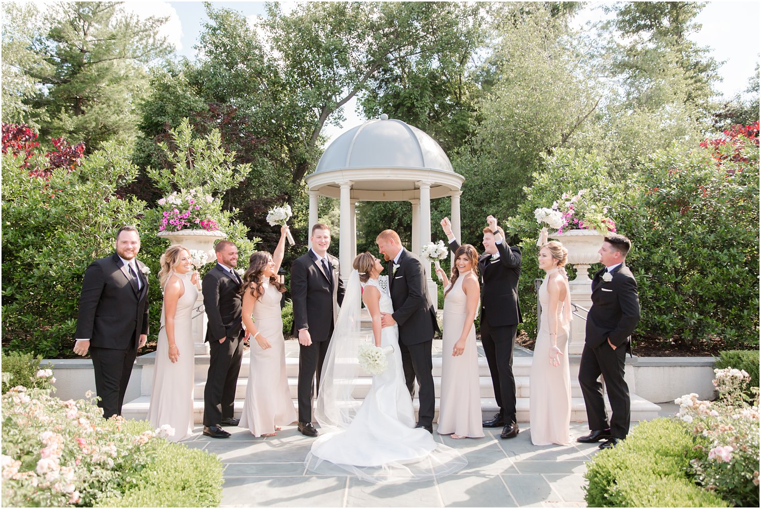 Bridal party portraits at Park Chateau Estate and Gardens