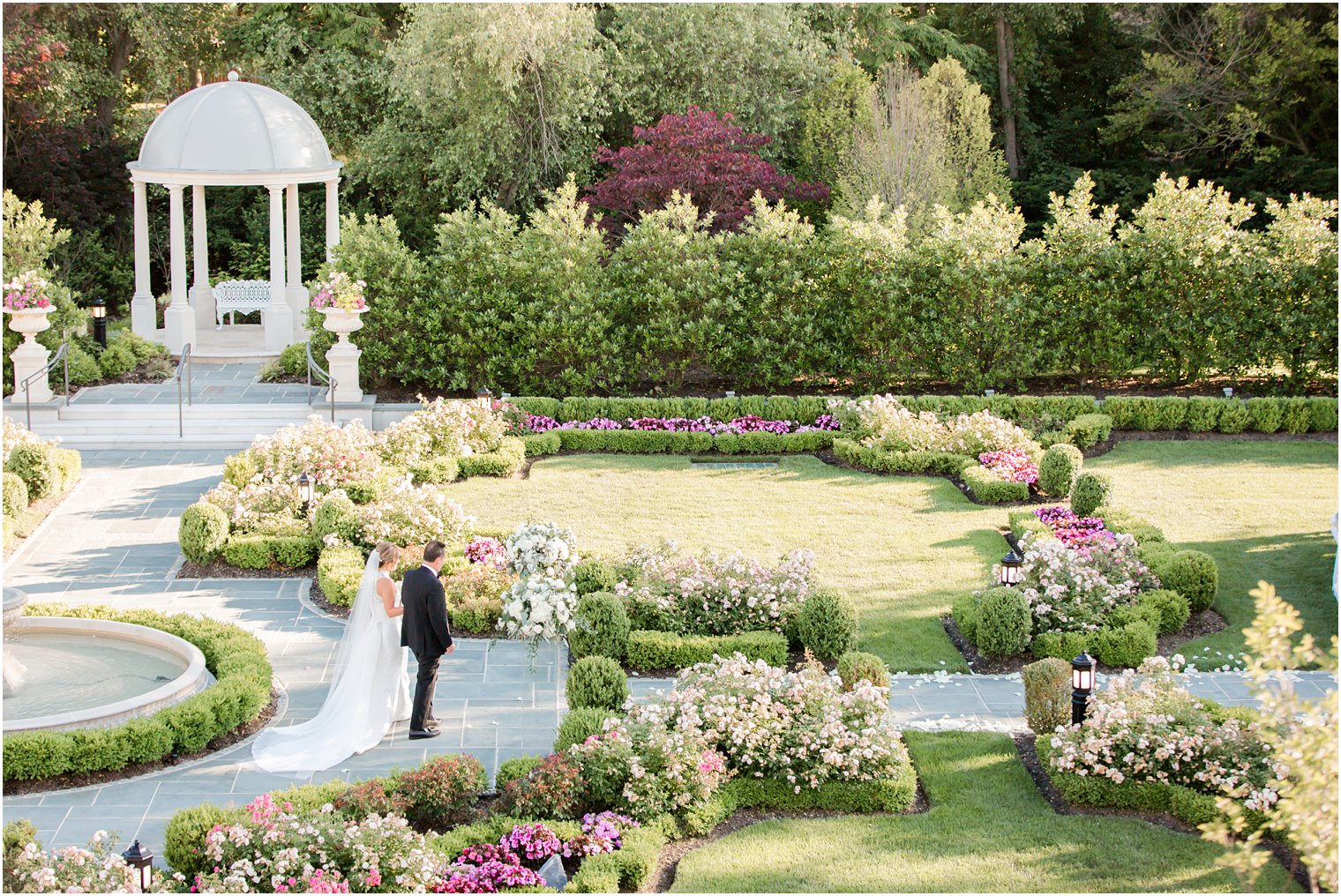 Elegant grounds at Outdoor wedding ceremony at Park Chateau Estate and Gardens