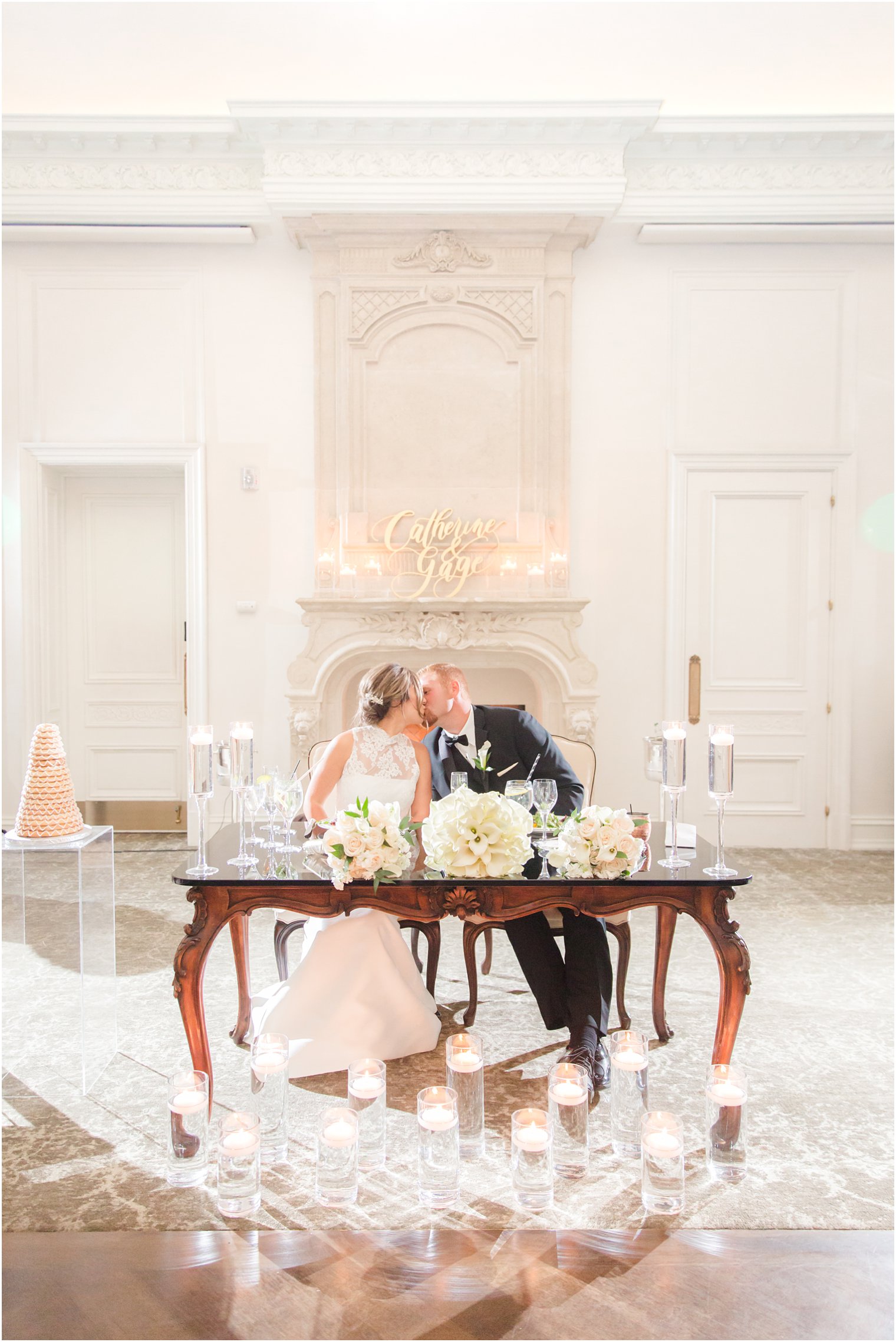 Wedding sweetheart table at Park Chateau Estate Wedding Reception