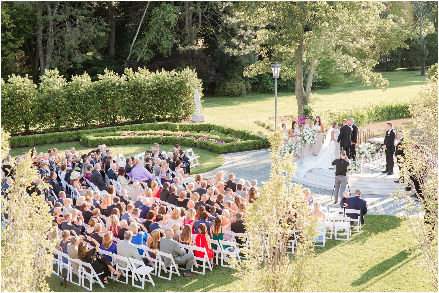 Outdoor wedding ceremony at Park Chateau Estate and Gardens