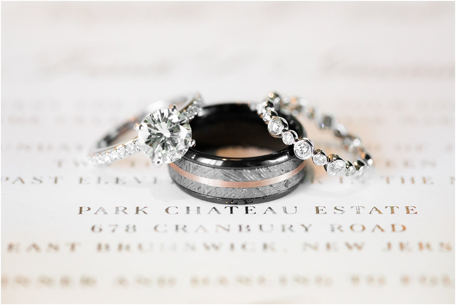 Gorgeous wedding bands at Park Chateau Estate Wedding