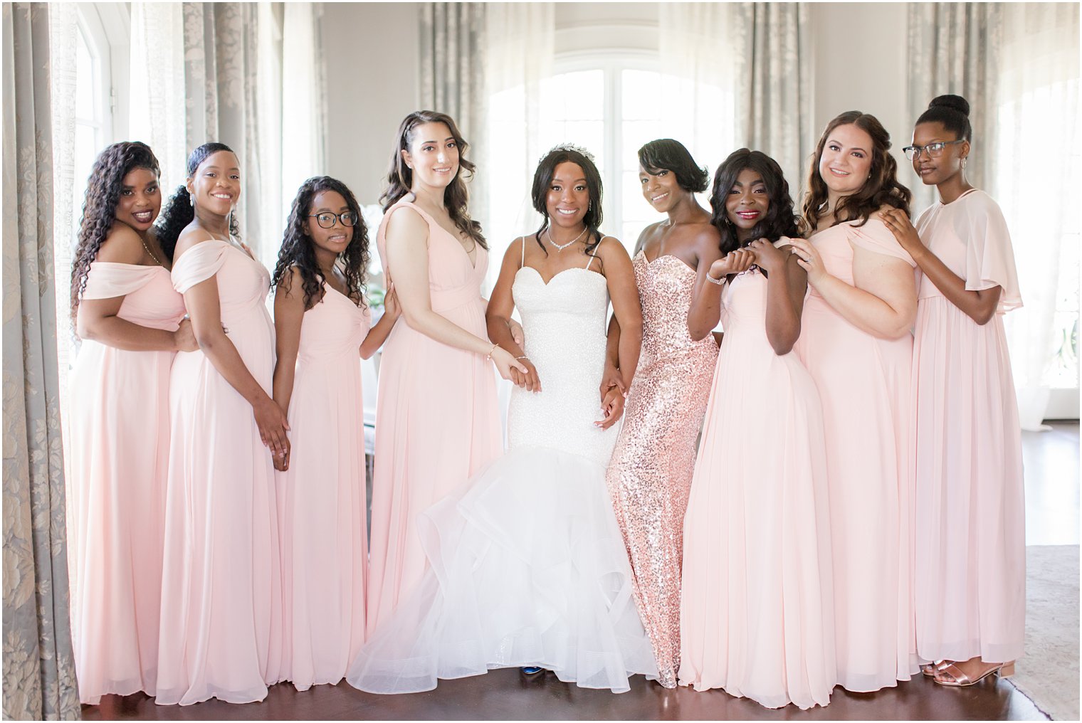 Bridesmaids posing for photos at Park Chateau Estate Wedding