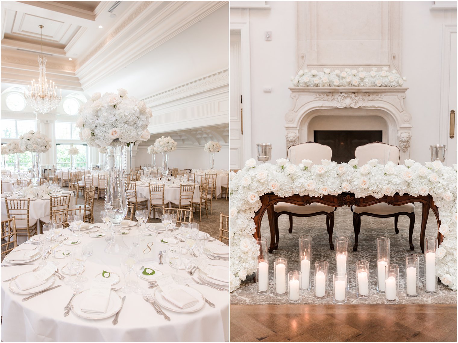 Reception decor at Park Chateau Estate