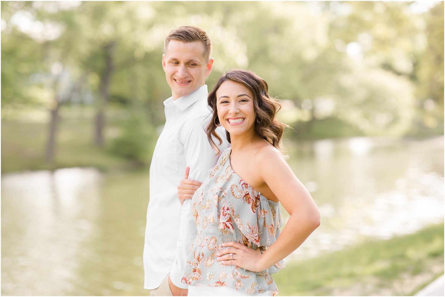 Engaged couple in Spring Lake NJ by Spring Lake Wedding Photographer