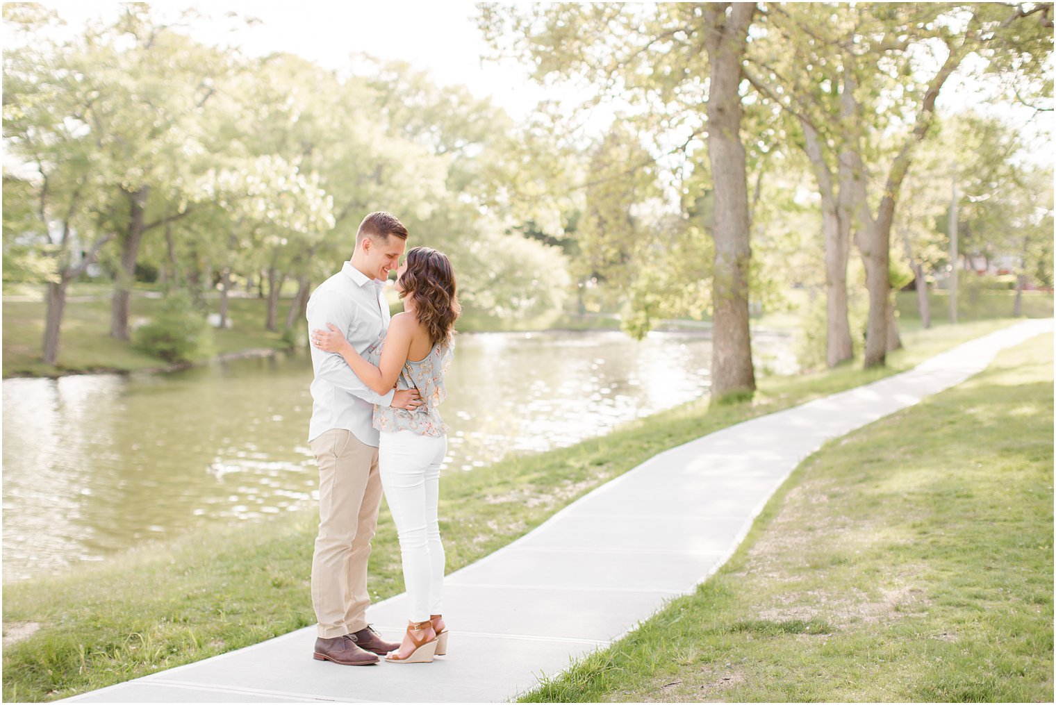 Engaged couple in Spring Lake NJ by Spring Lake Wedding Photographer