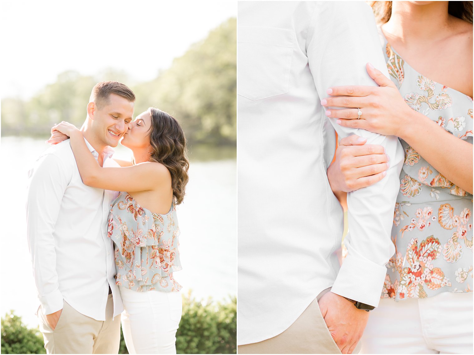 Engaged couple in Spring Lake NJ by Spring Lake Wedding Photographer