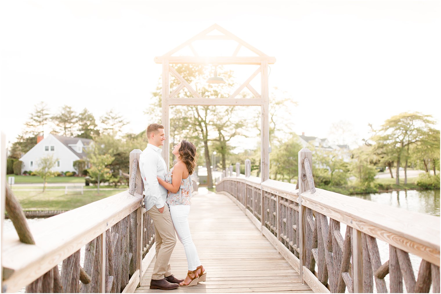 Engaged couple in Spring Lake NJ by Spring Lake Wedding Photographer